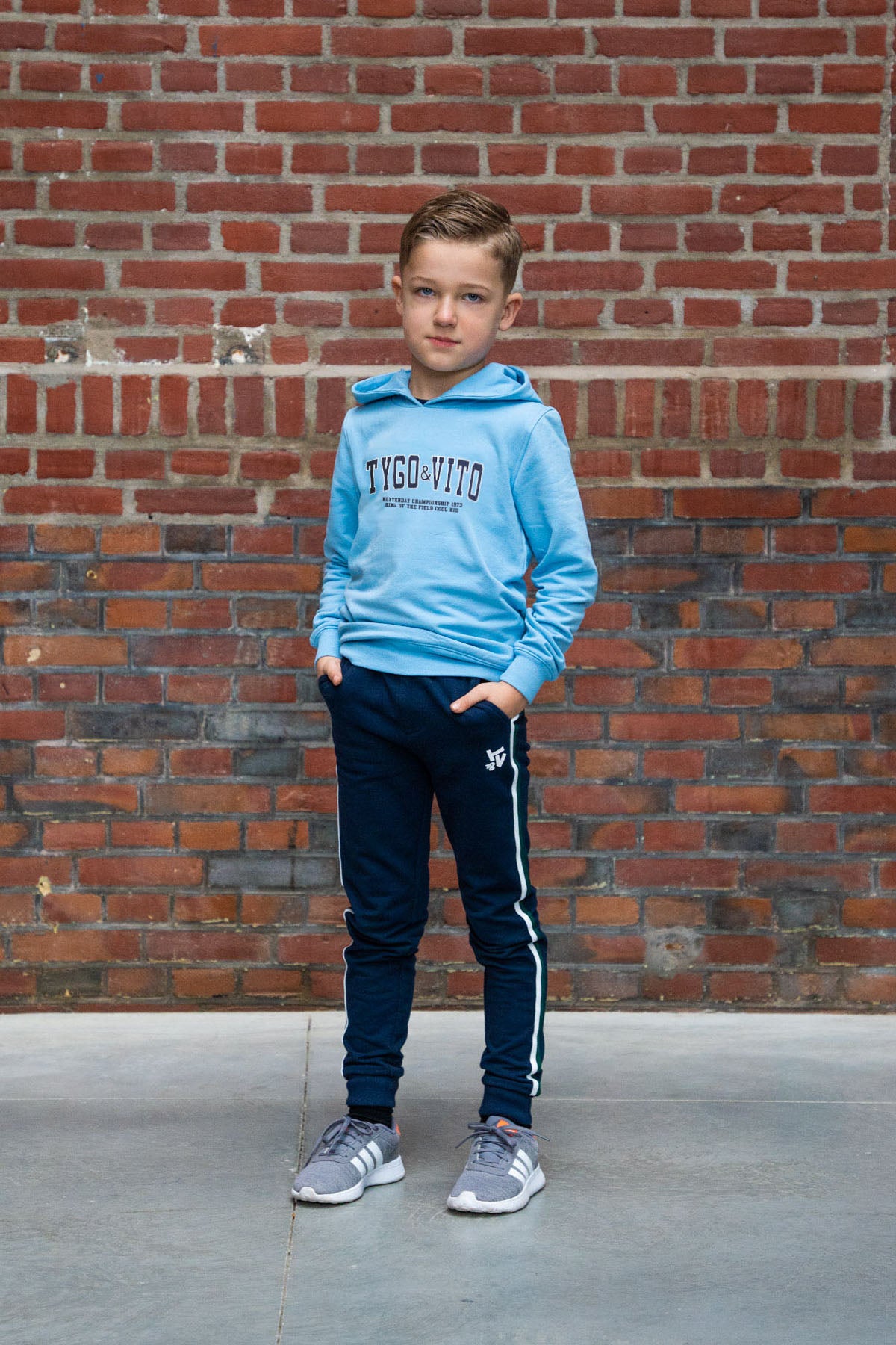 Hoodie Huub Blauw Mid Blue - TYGO&vito