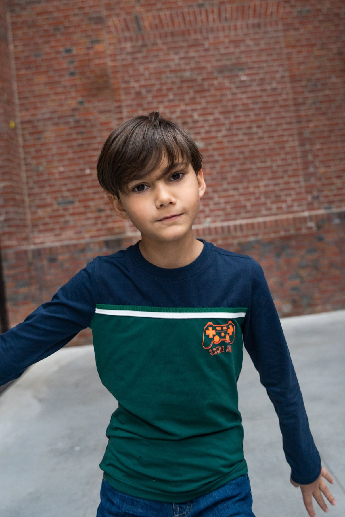 T-Shirt Lange Mouw Levi Donker Blauw - TYGO&vito