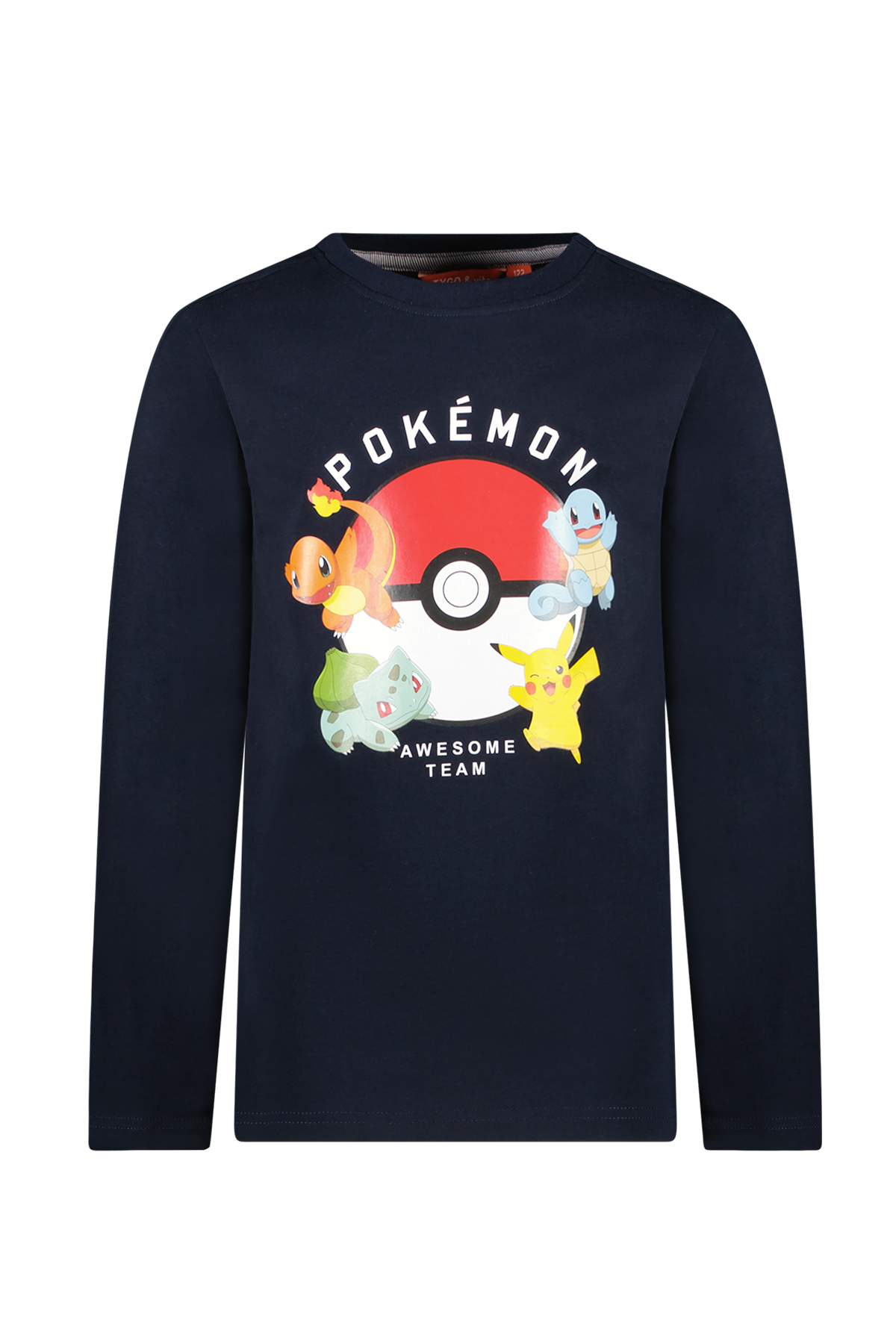 T-Shirt Lange Mouw Pokémon Donker Blauw - TYGO&vito