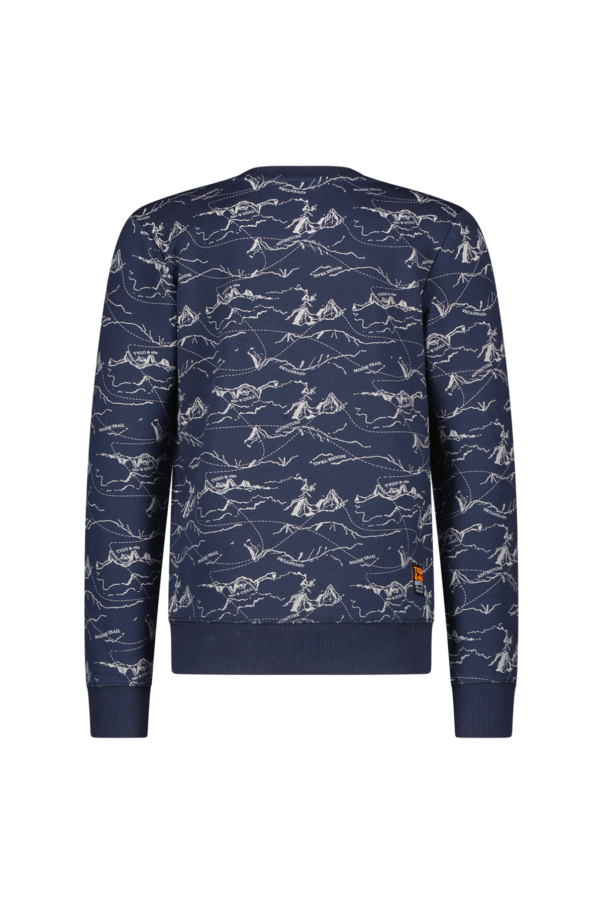 Sweater All-Overprint Jesse Donker Blauw - TYGO&vito