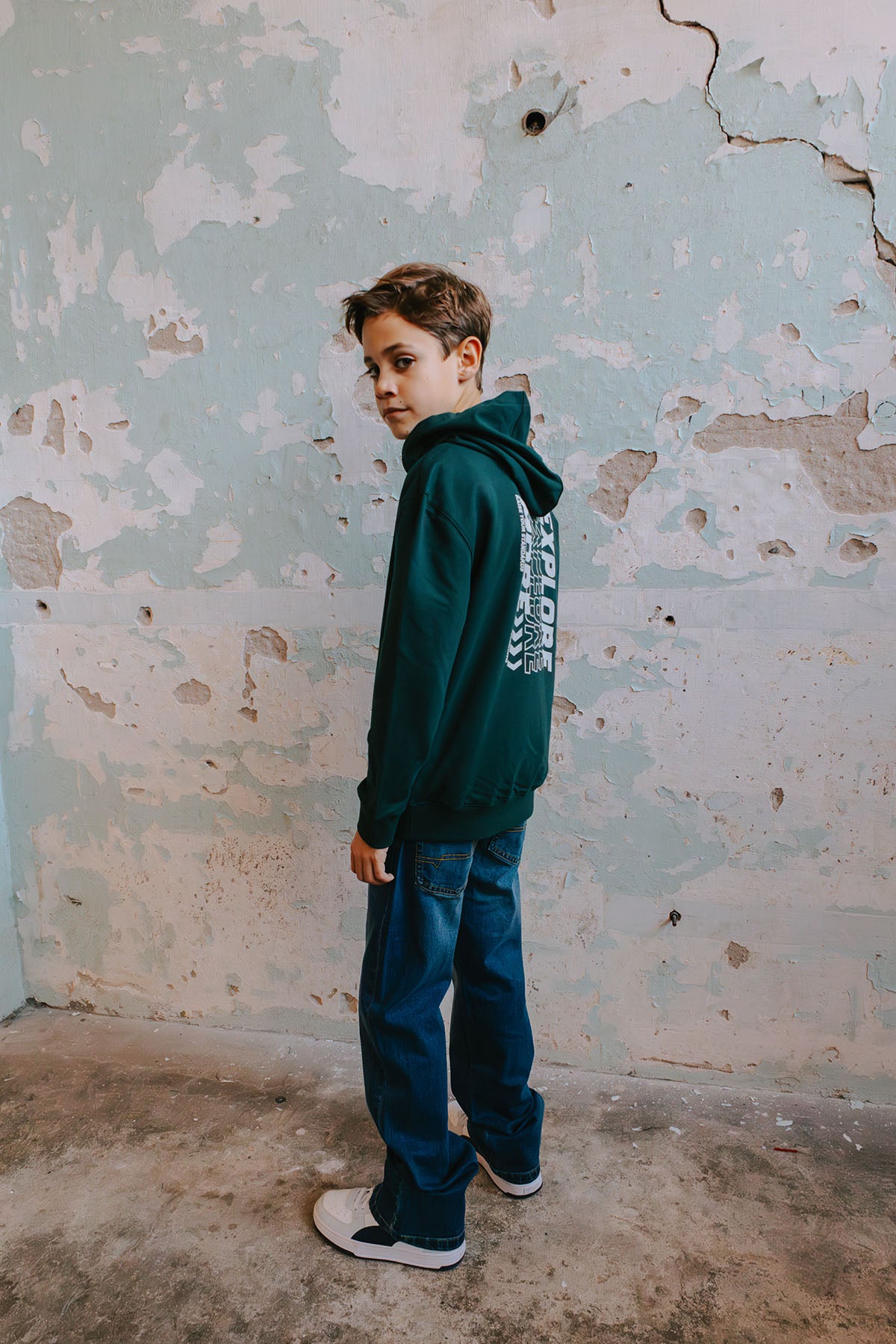 Hoodie Nigel Donker Groen