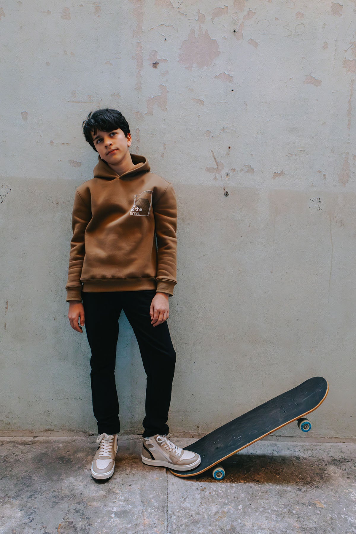 Hoodie Niall Licht Bruin