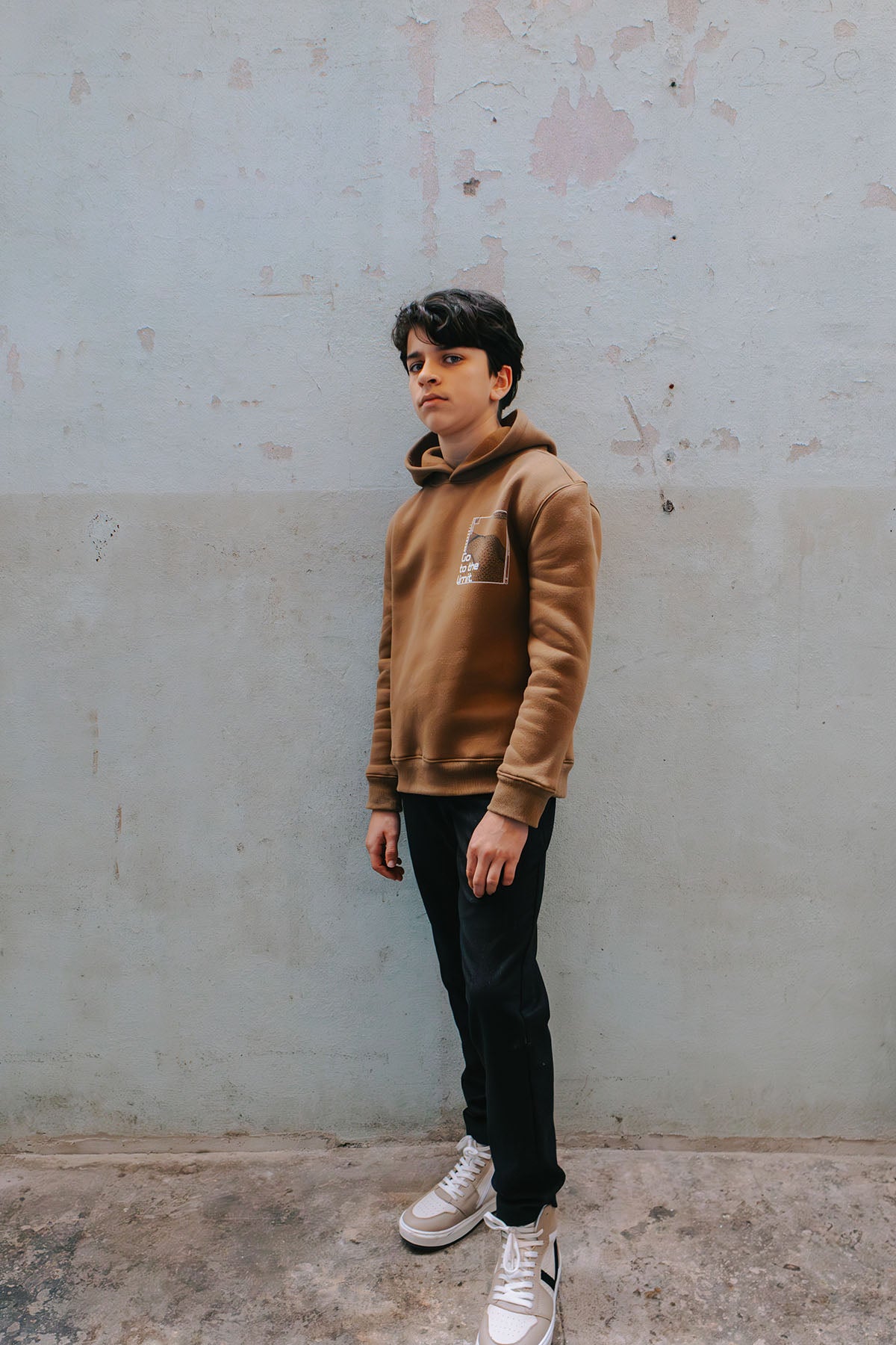 Hoodie Niall Licht Bruin