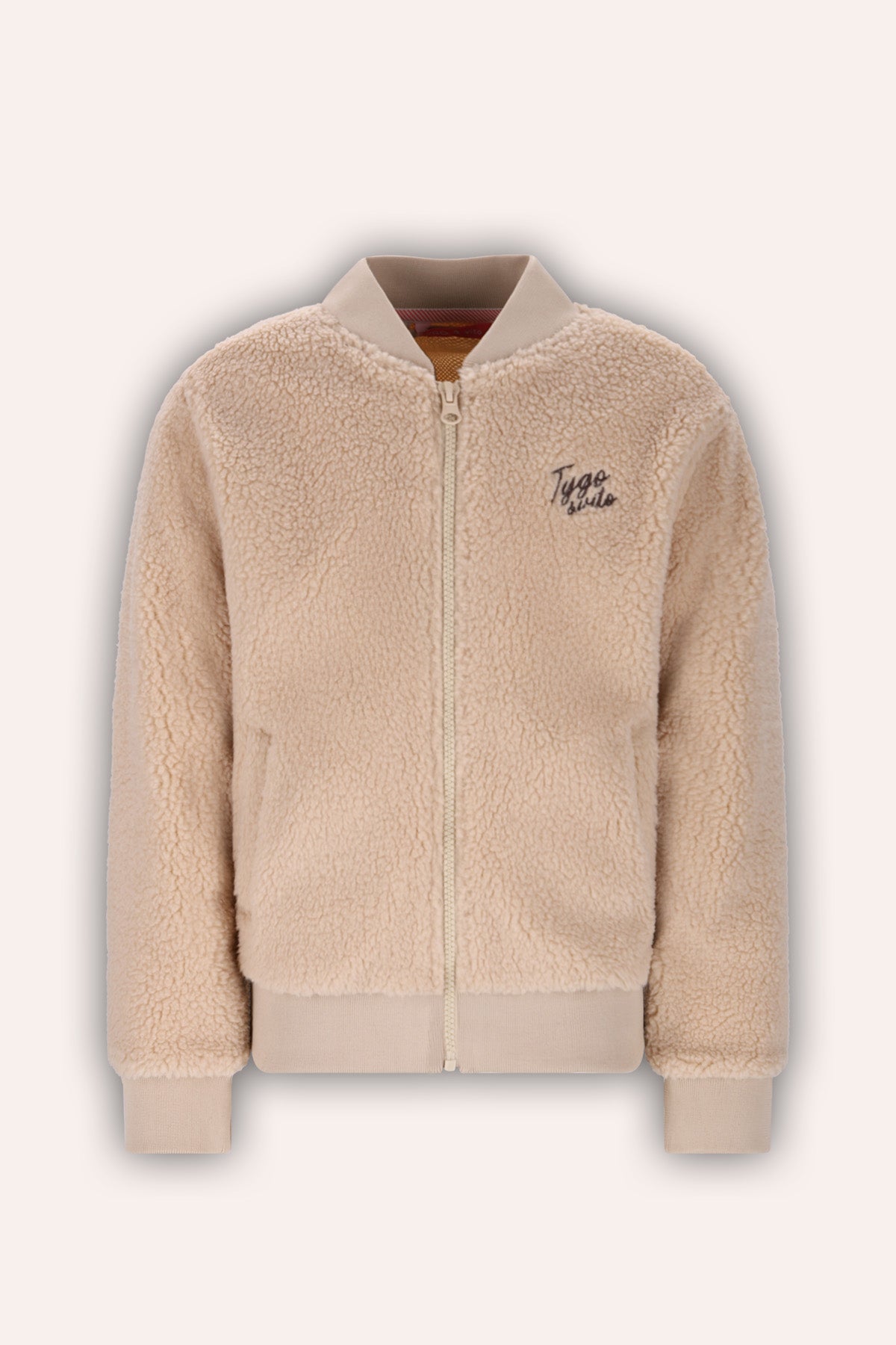 Girls Borg Vest Vajén Beige