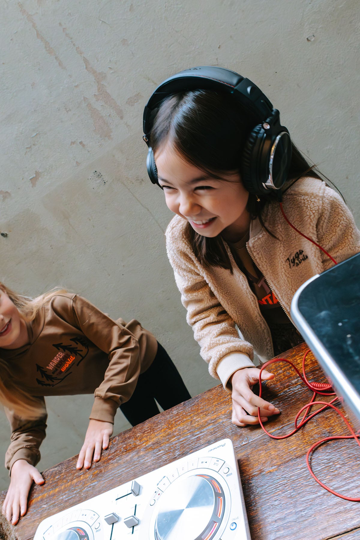 Girls Borg Vest Vajén Beige