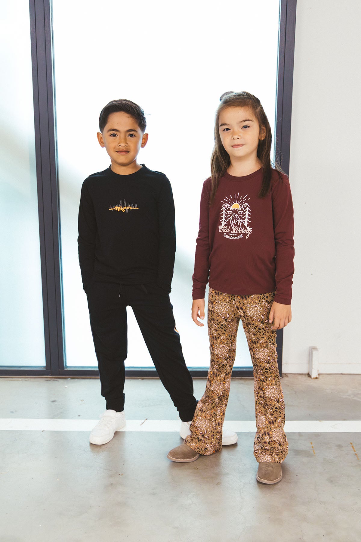 Girls Longsleeve Linde Donker Rood