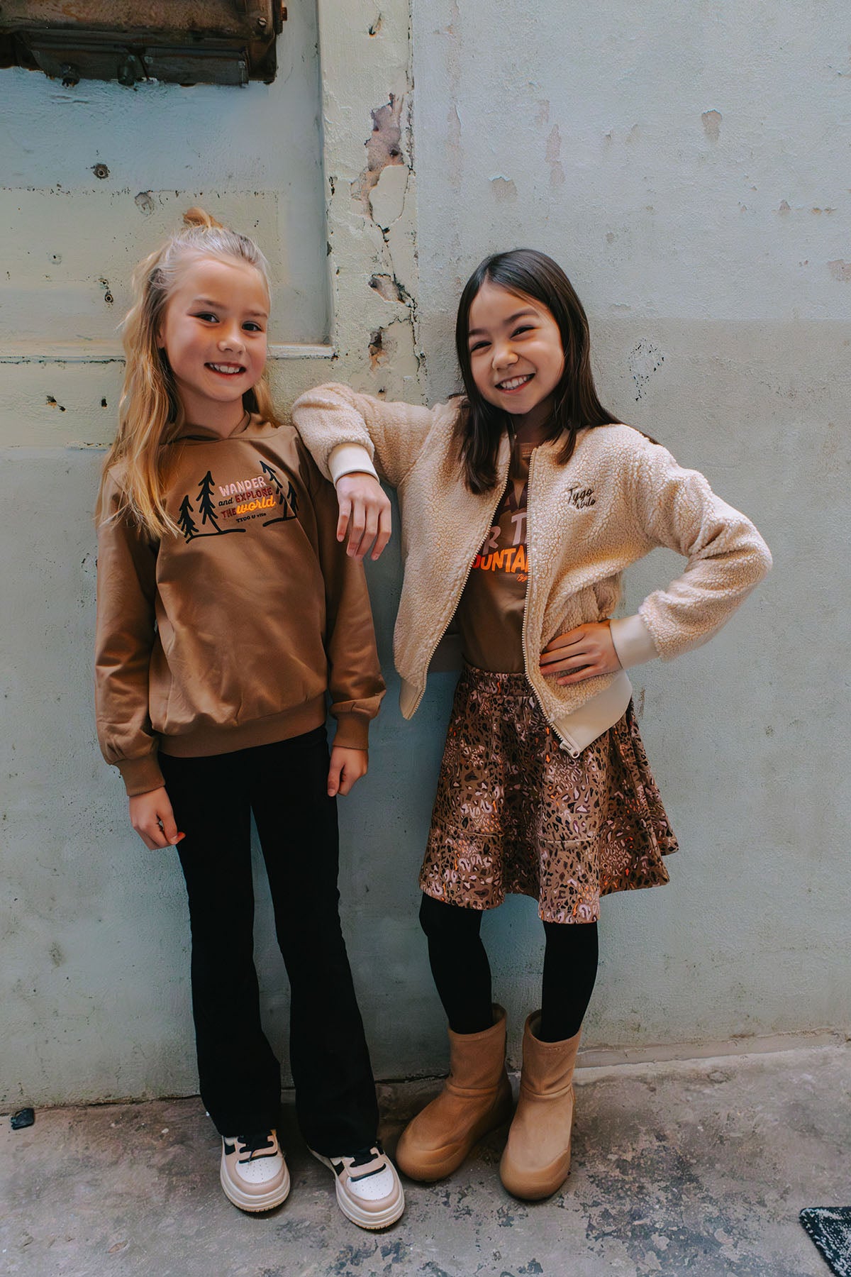 Girls Longsleeve Linde Licht Bruin