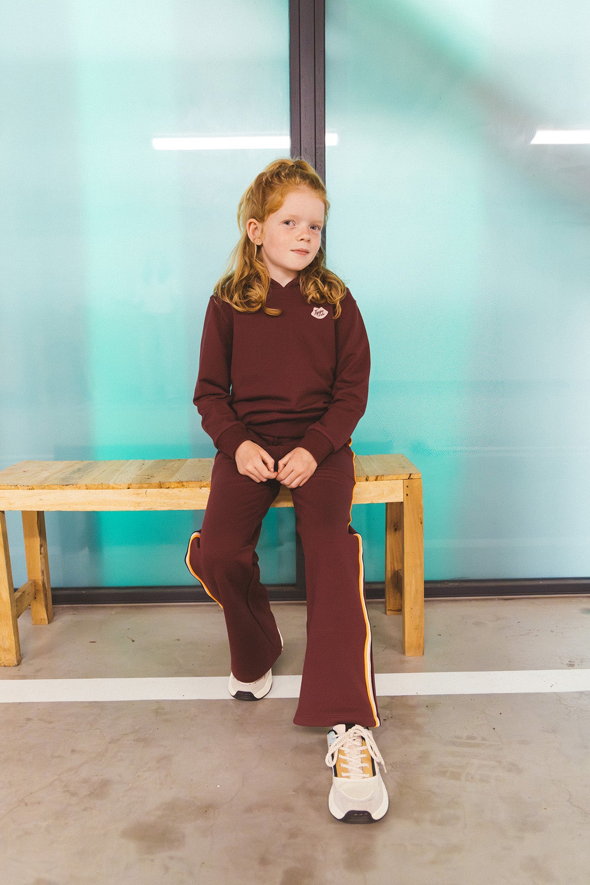 Girls Broek Pixie Donker Rood