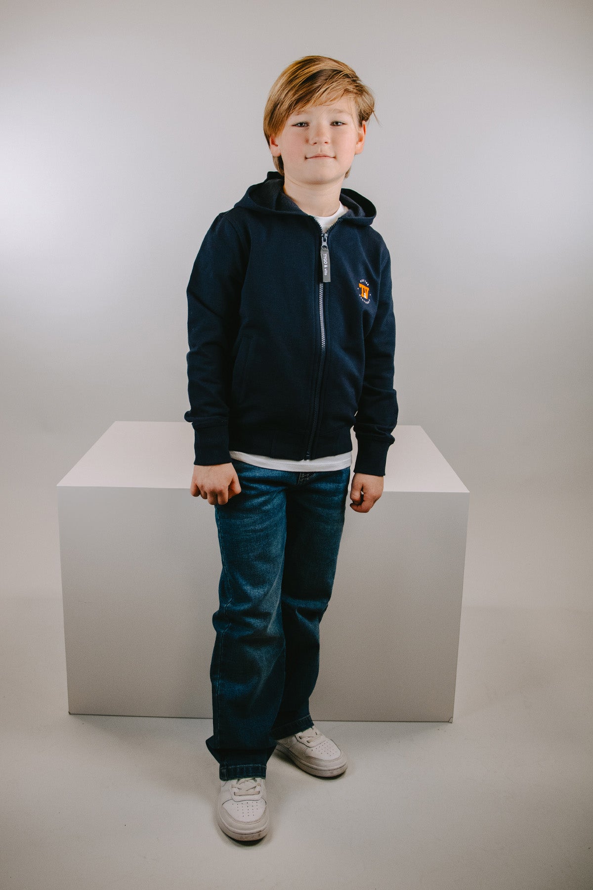 Hoodie Zip Colton Donker Blauw