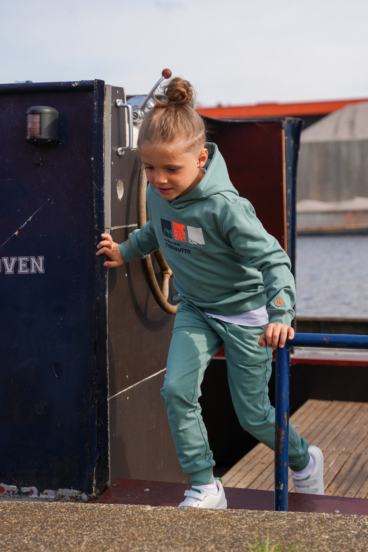 Jogpant Boas Groenblauw