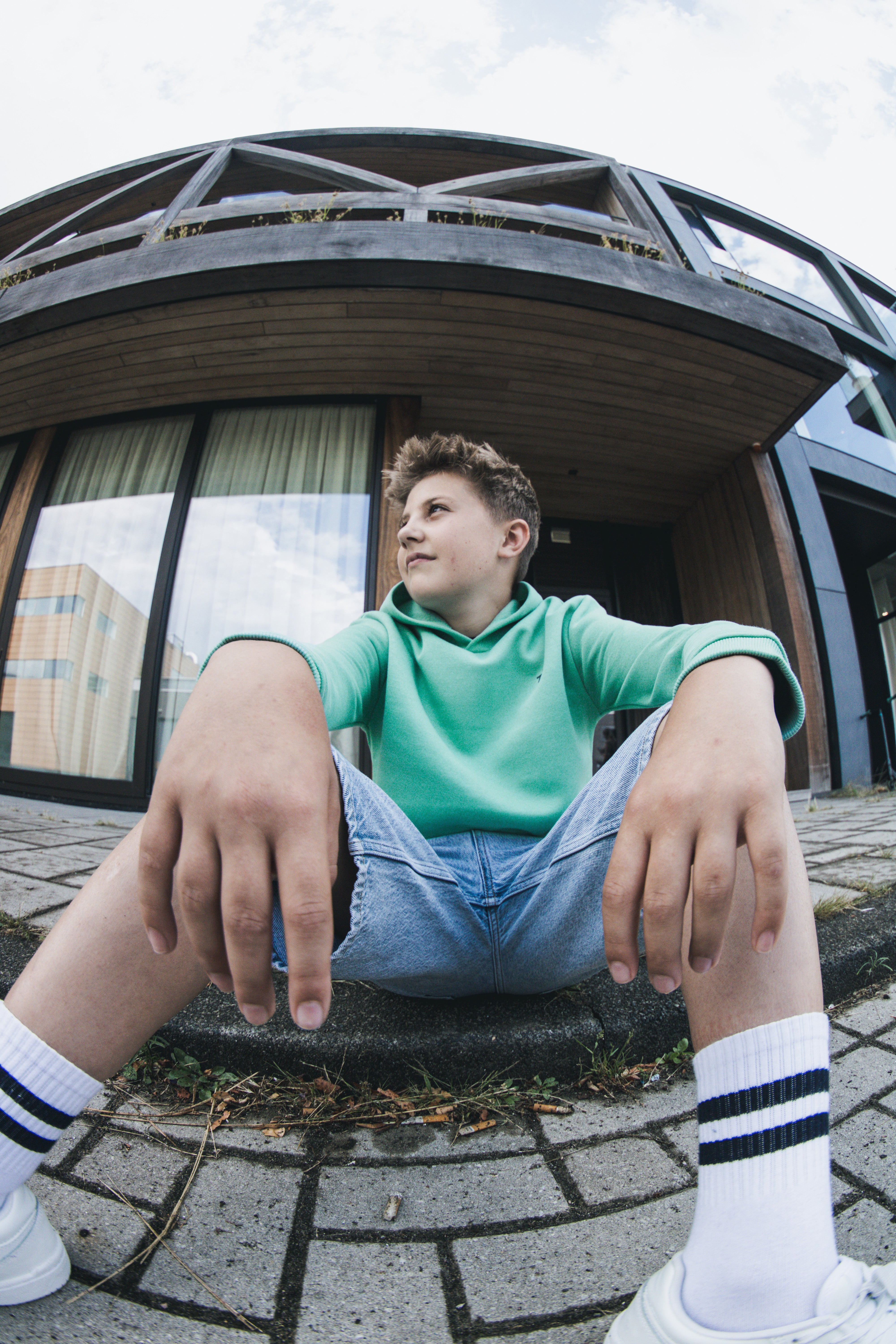 Hoodie Nigel Blauwgroen