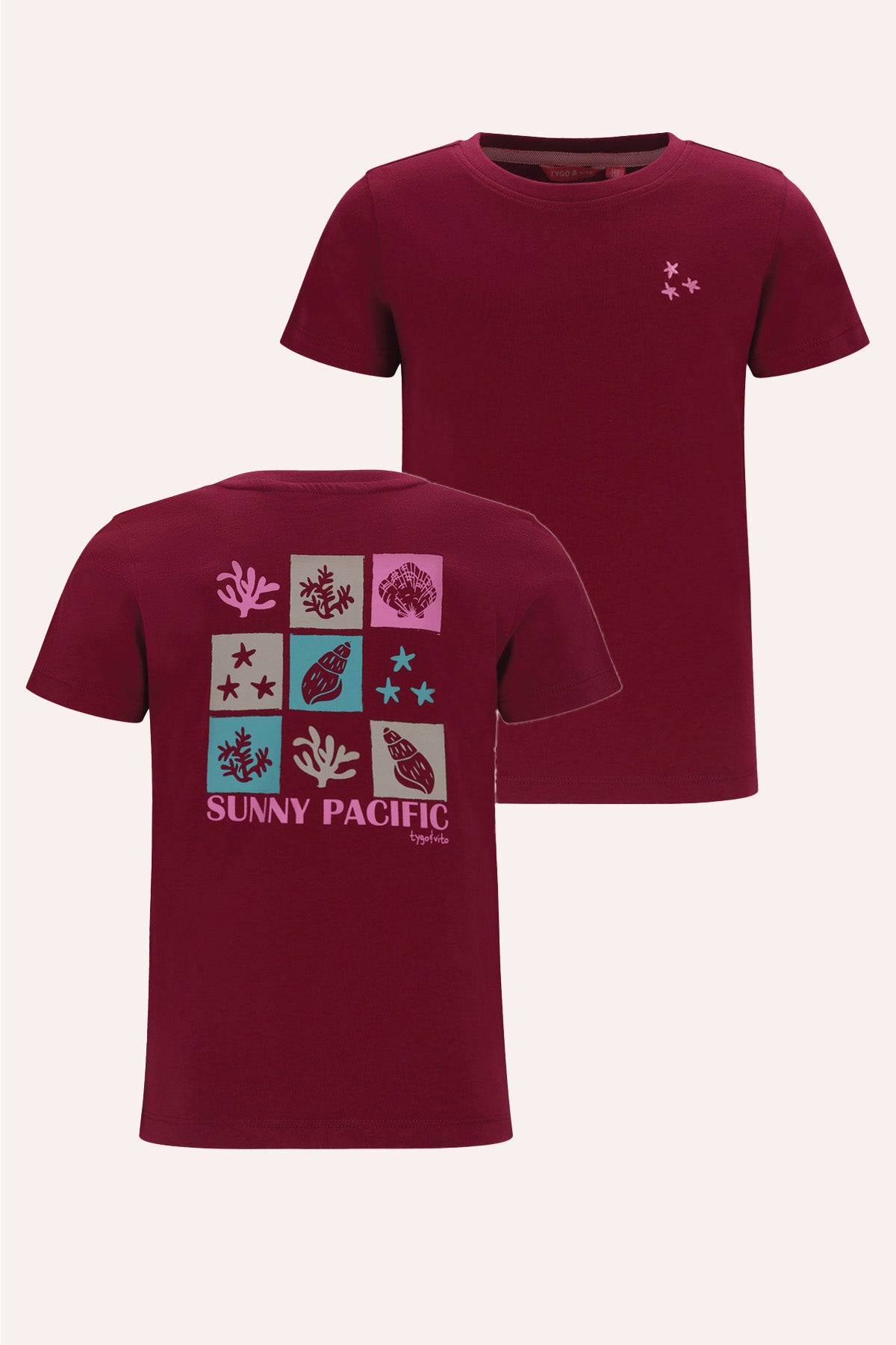 T-shirt Tess Donker Rood