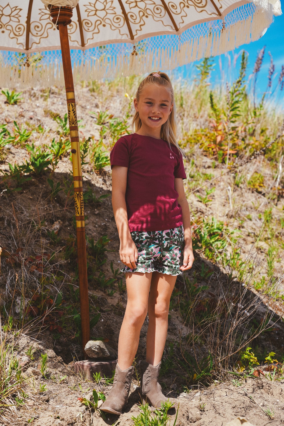 T-shirt Tess Donker Rood