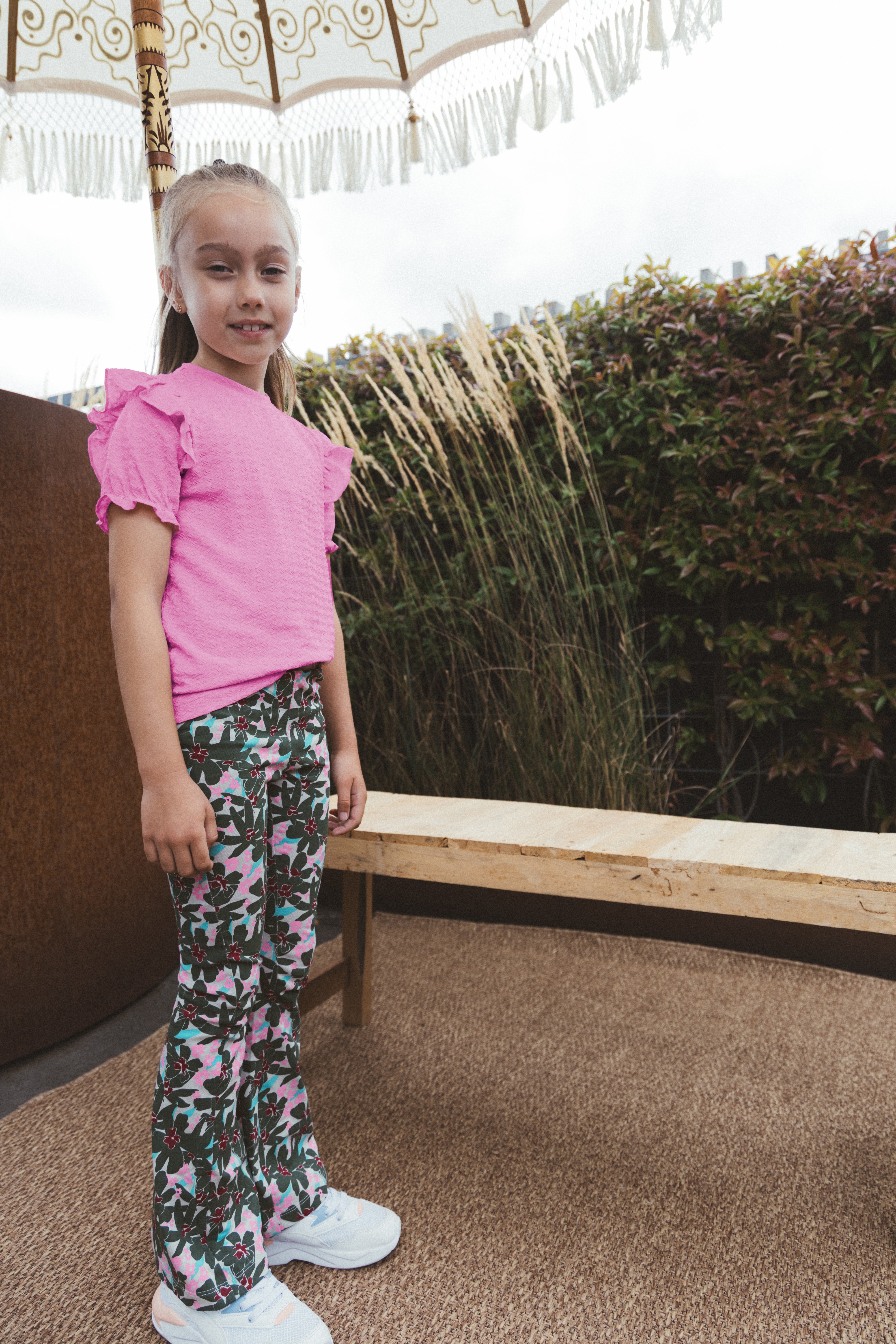 TYGO & vito Flared Broek PEBBLES Olijfgroen