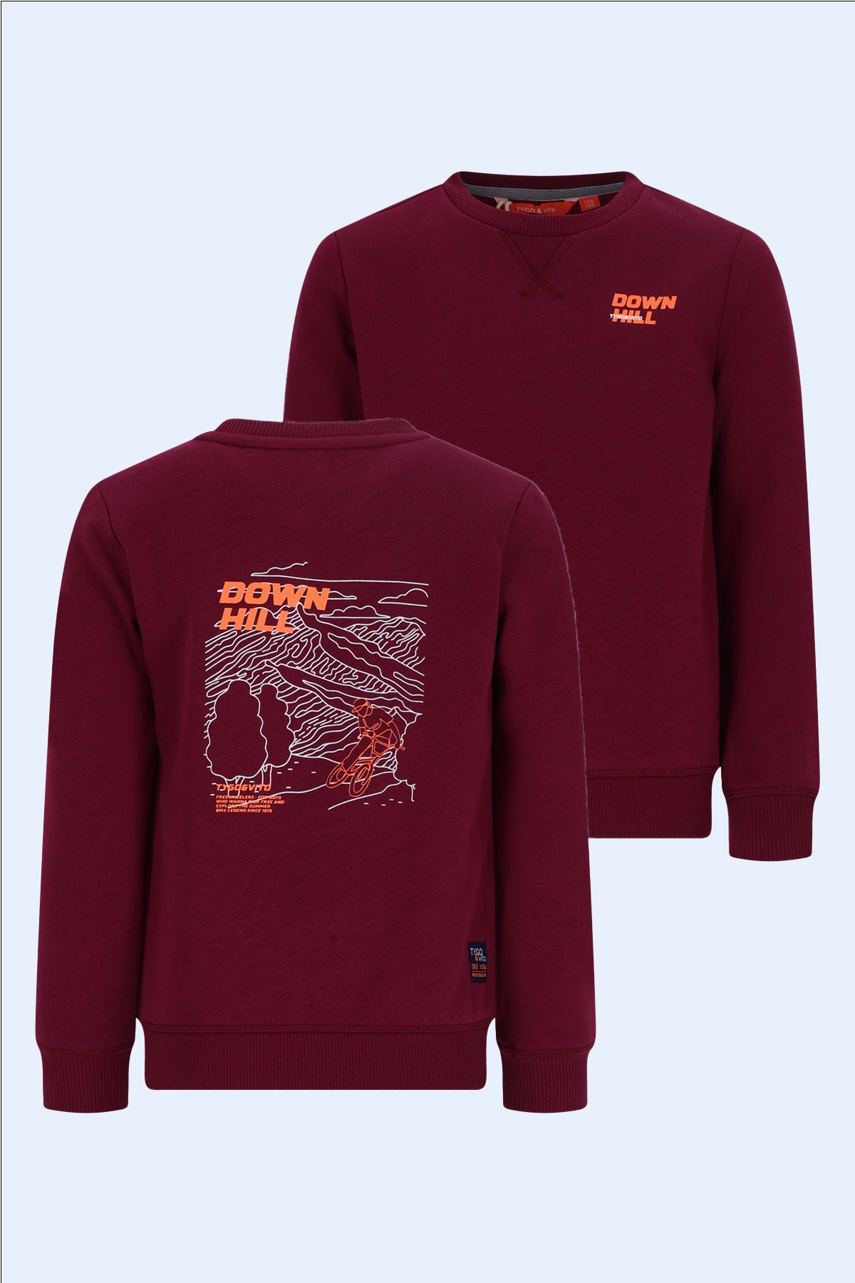 Sweater Silver Donkerrood