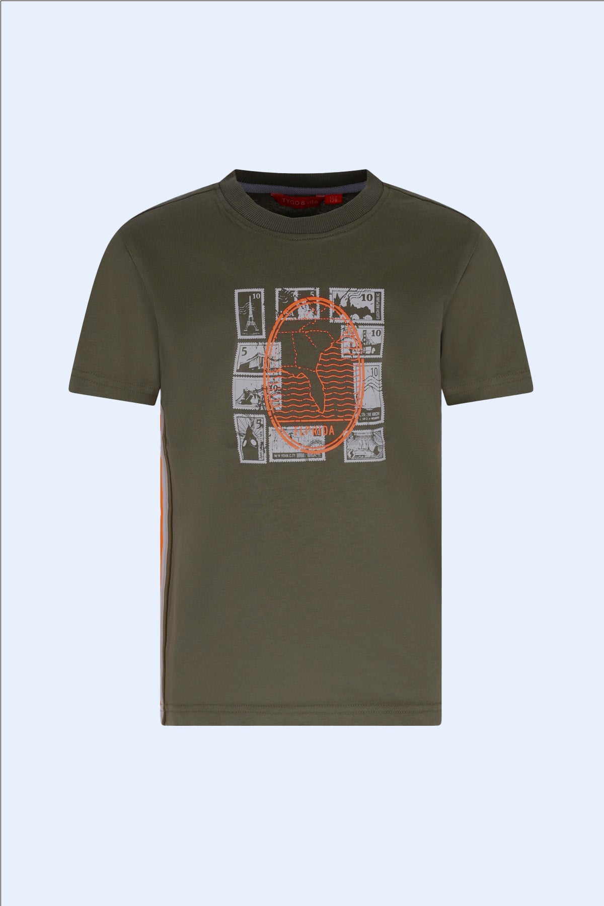 TYGO & vito T-shirt WESSEL Olijfgroen