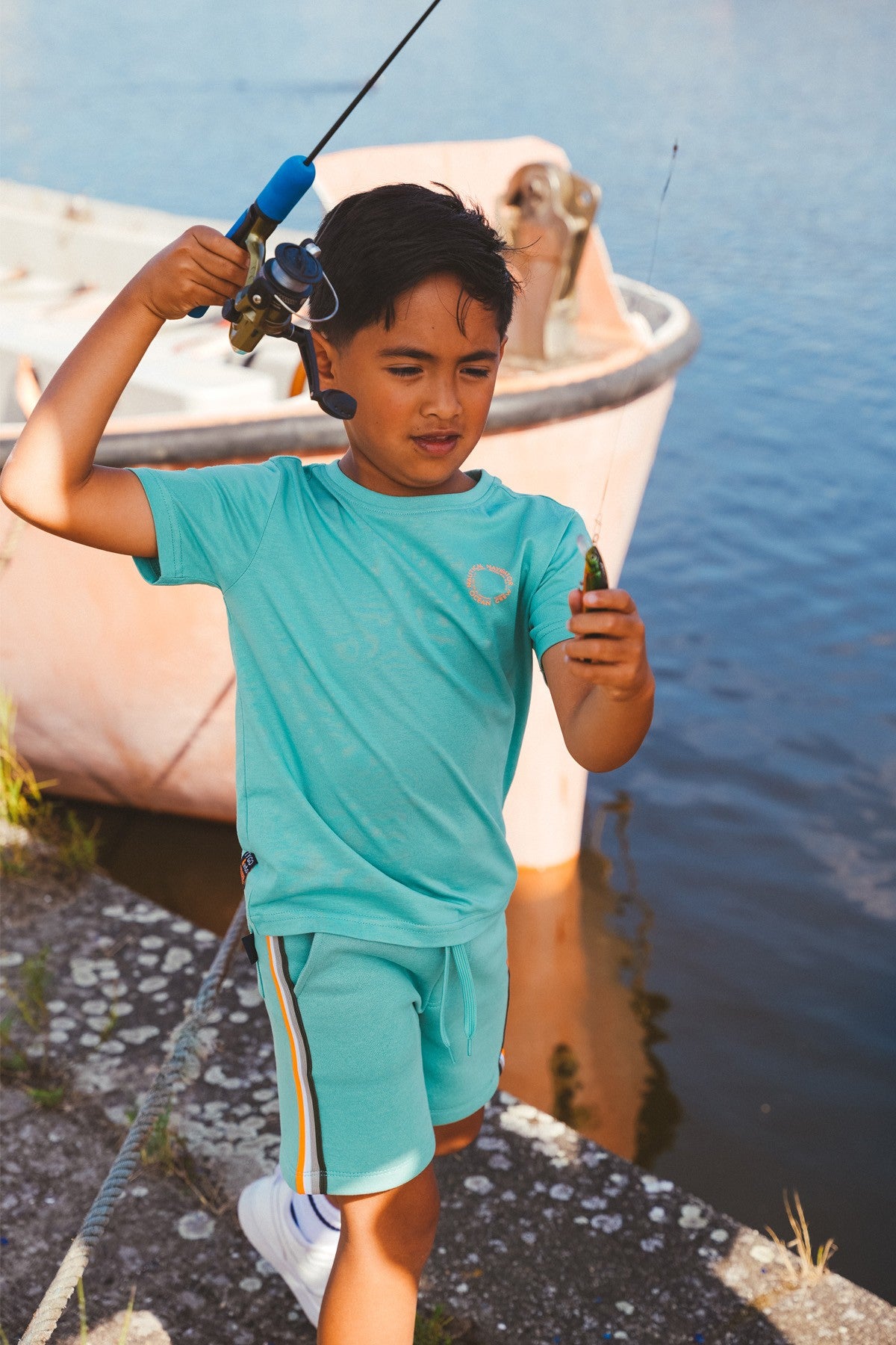 TYGO&vito, TOBY sweatshort Blauwgroen