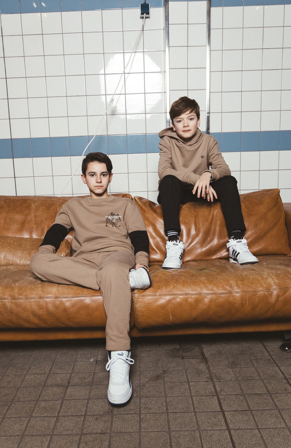 Hoodie Nigel oversized fit Beige