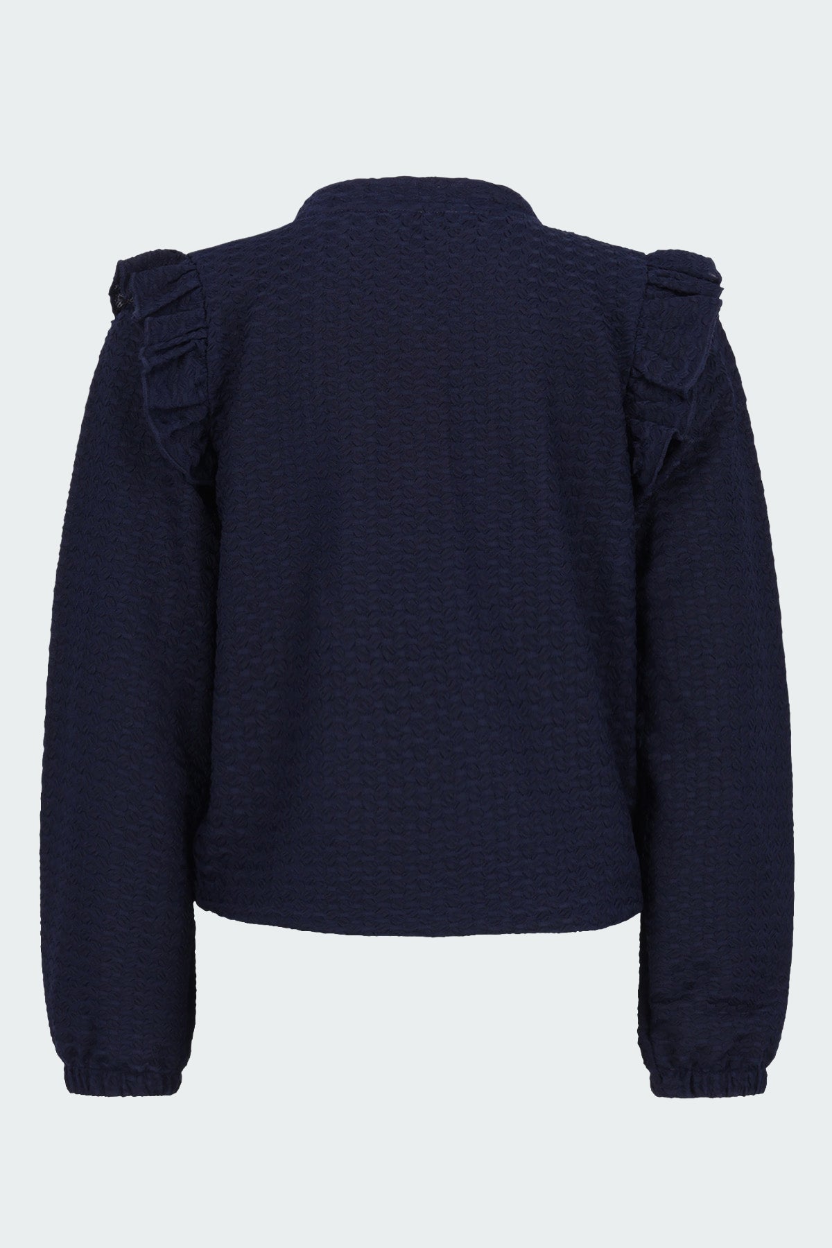 Blouse met roezels Tally Donkerblauw
