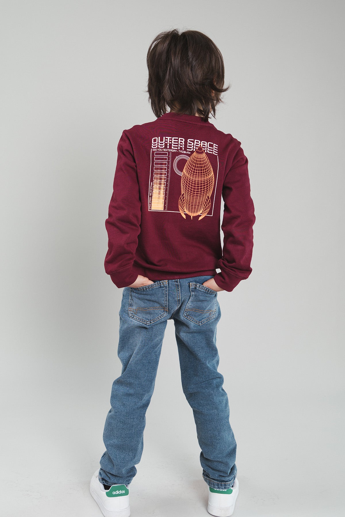 Sweater Silver Wine Red