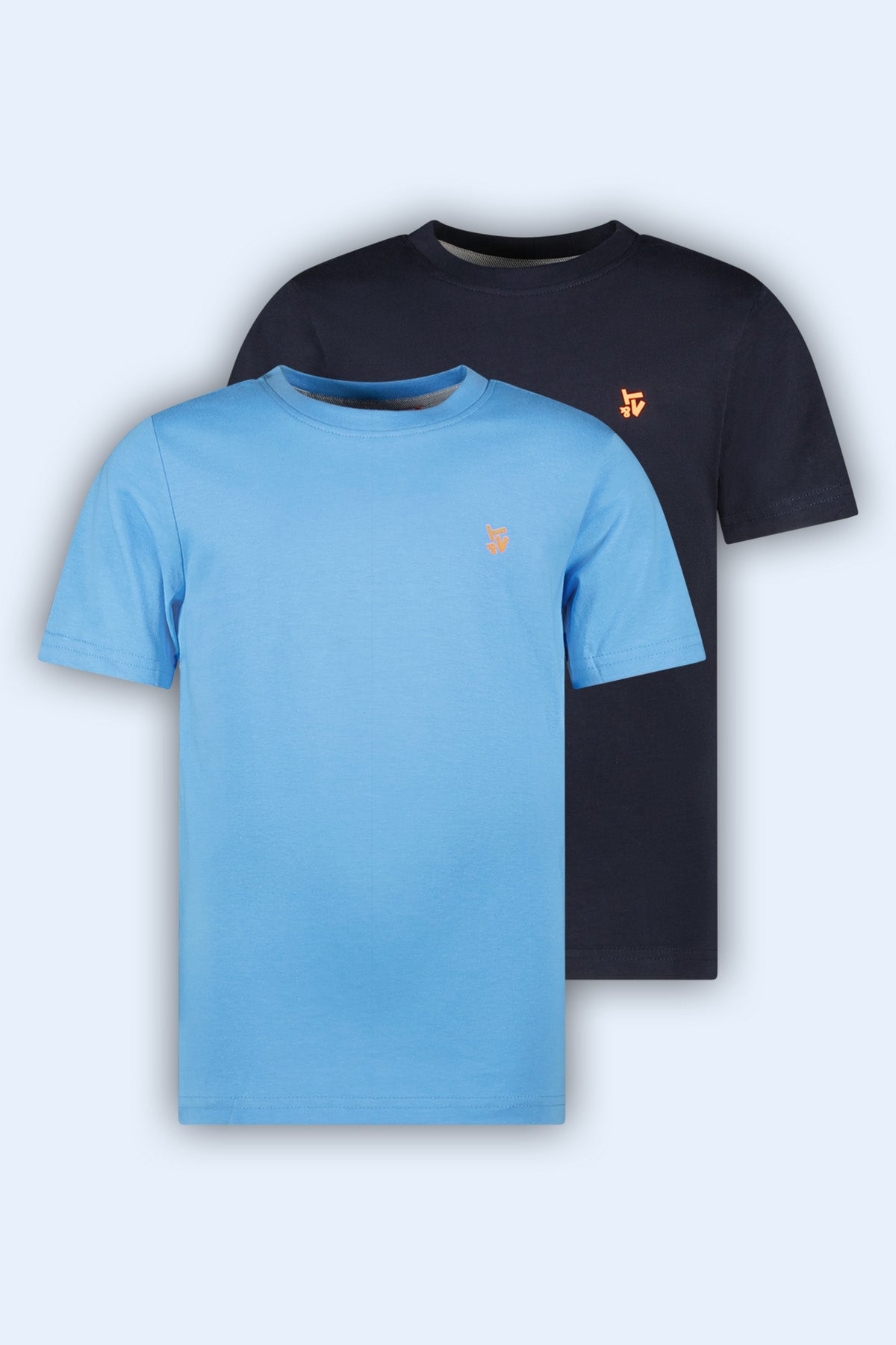 2-Pack T-shirt Stan Navy-Licht Blauw