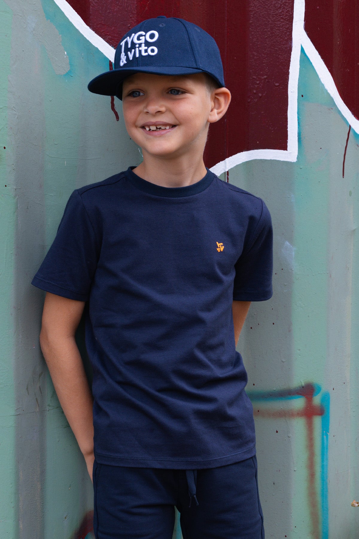 2-Pack T-shirt Stan Navy-Licht Blauw