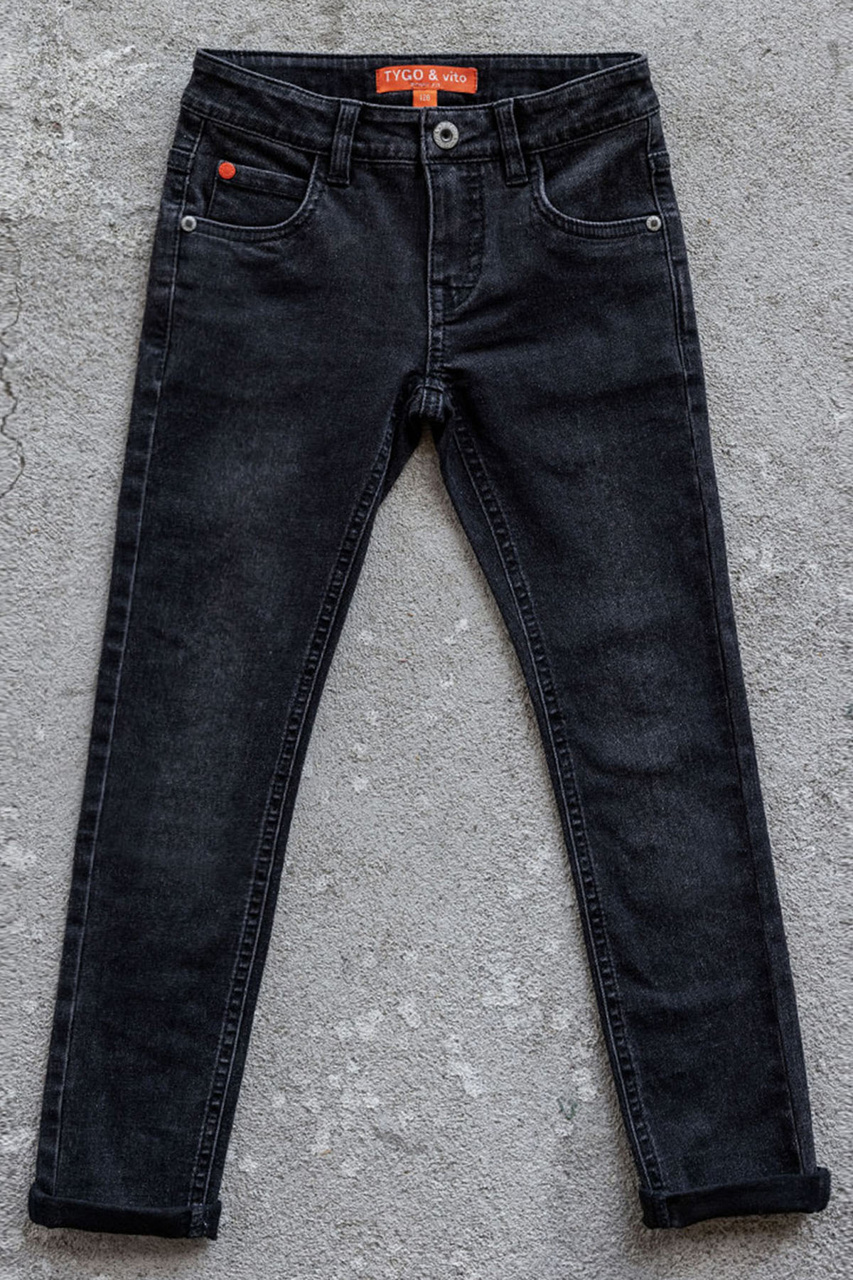 Skinny Fit Jeans Black Denim - TYGO&vito