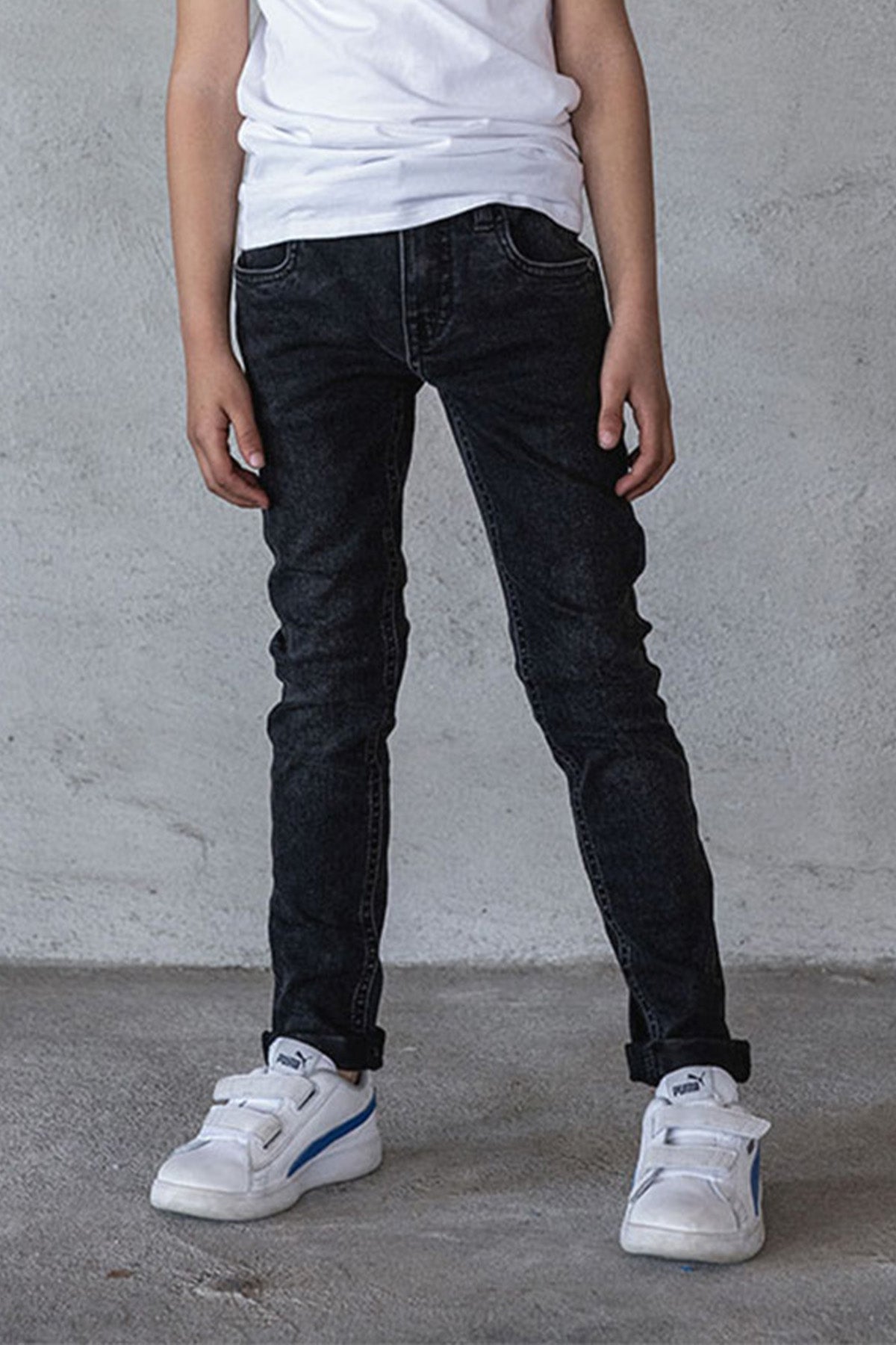 Skinny Fit Jeans Black Denim - TYGO&vito