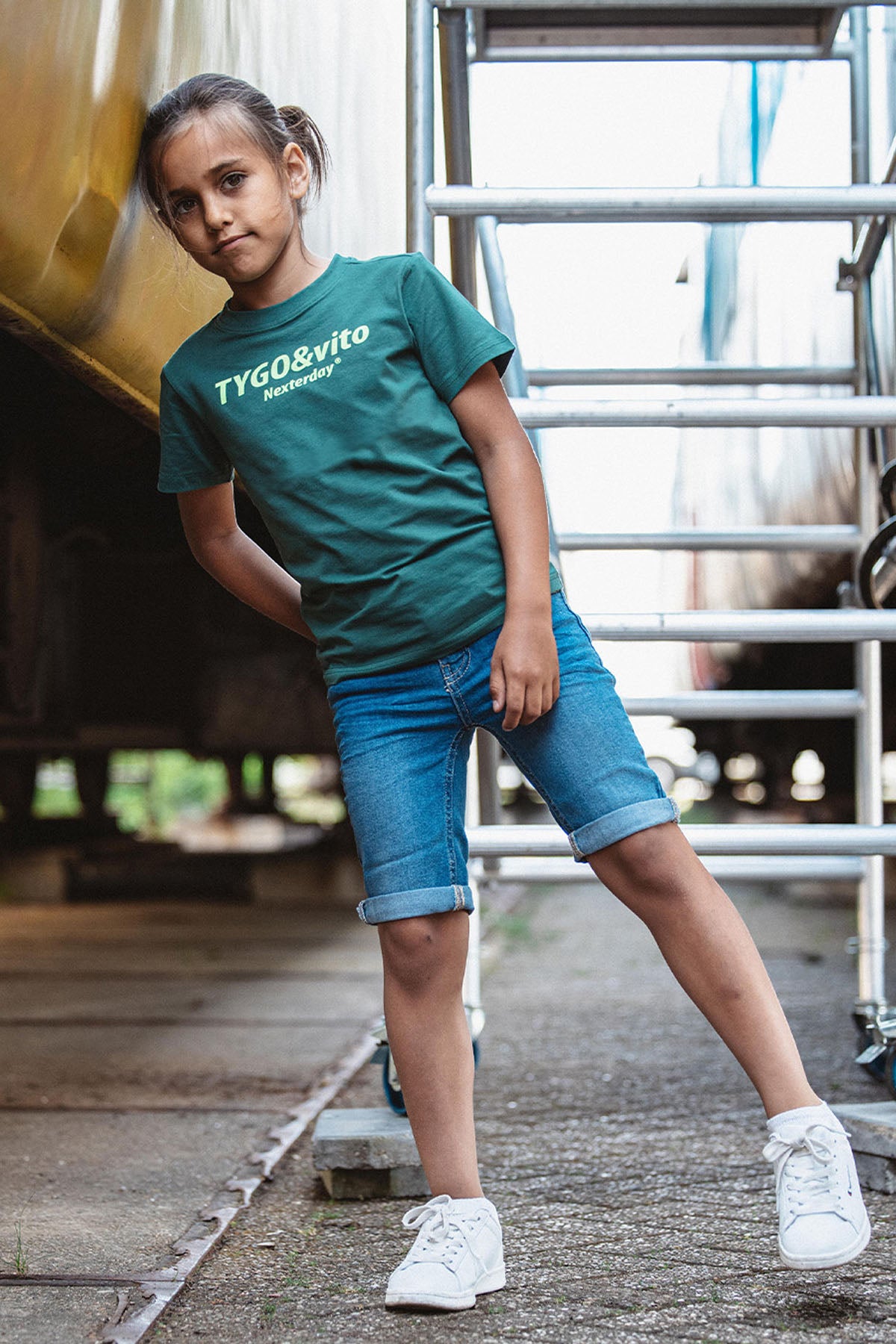 Stretch Denim Shorts Light Used - TYGO&vito