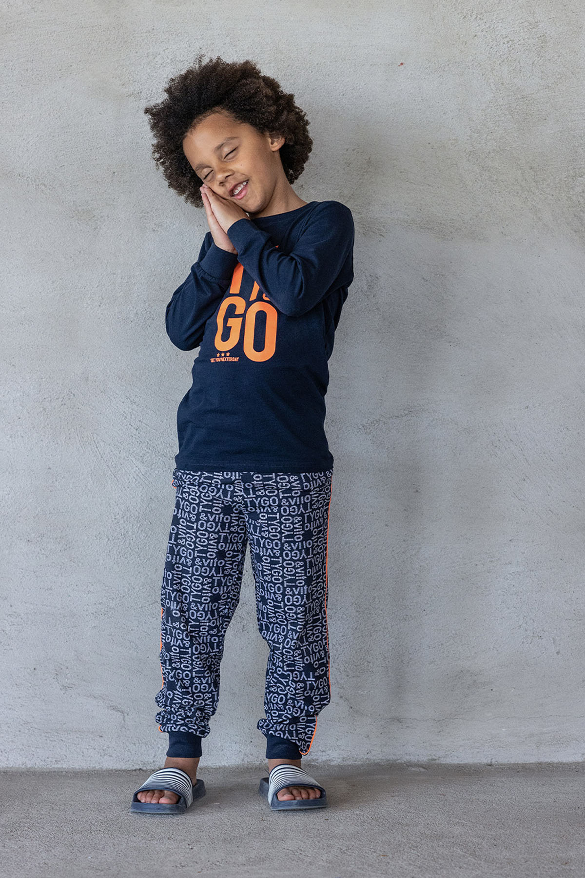 Pyjama Donker Blauw - TYGO&vito