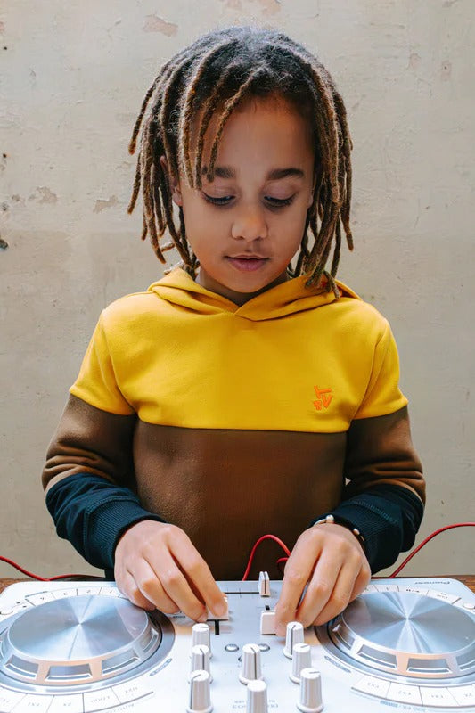 Joggingpak colorblock Licht Bruin