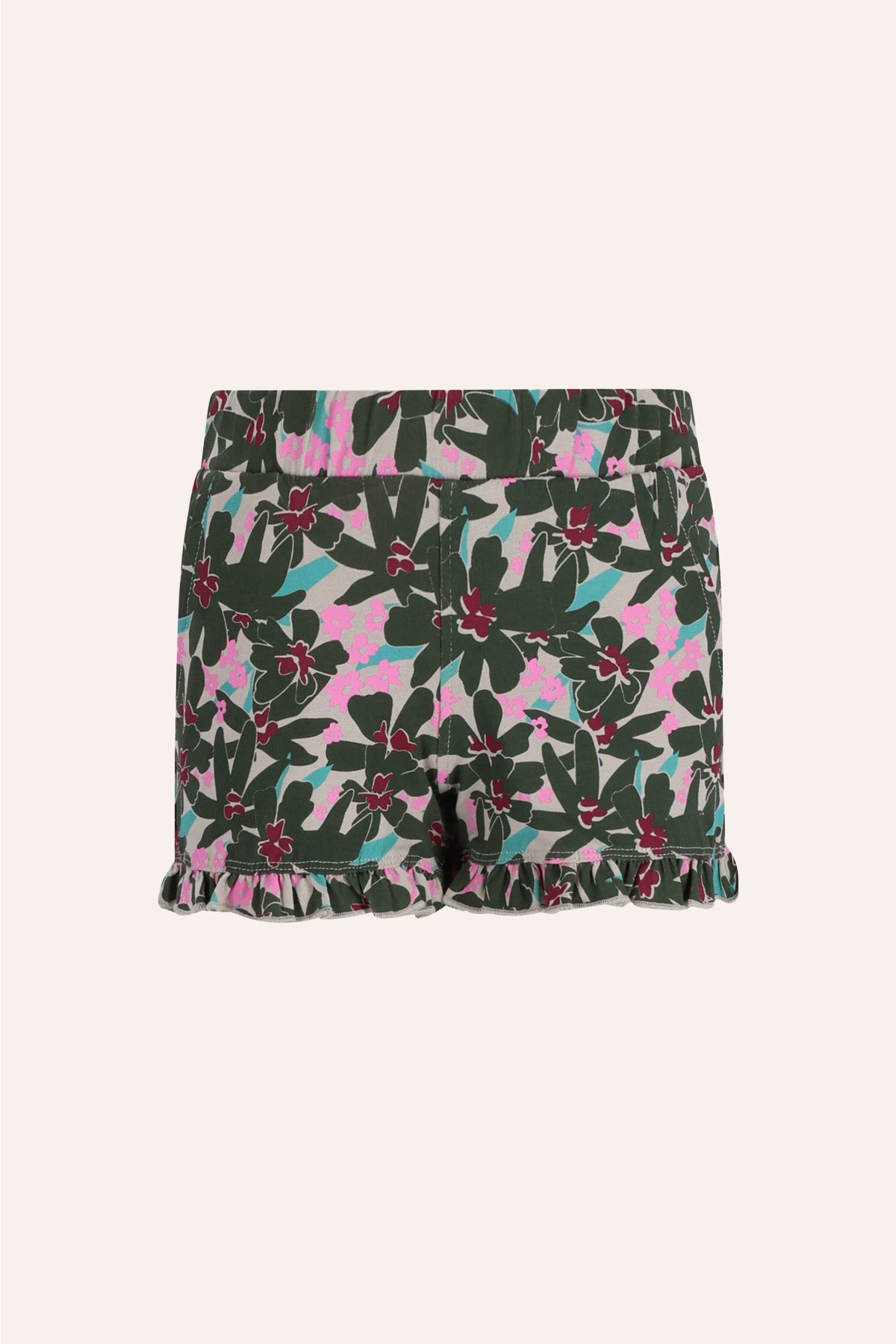Jersey short Boxy Olijfgroen