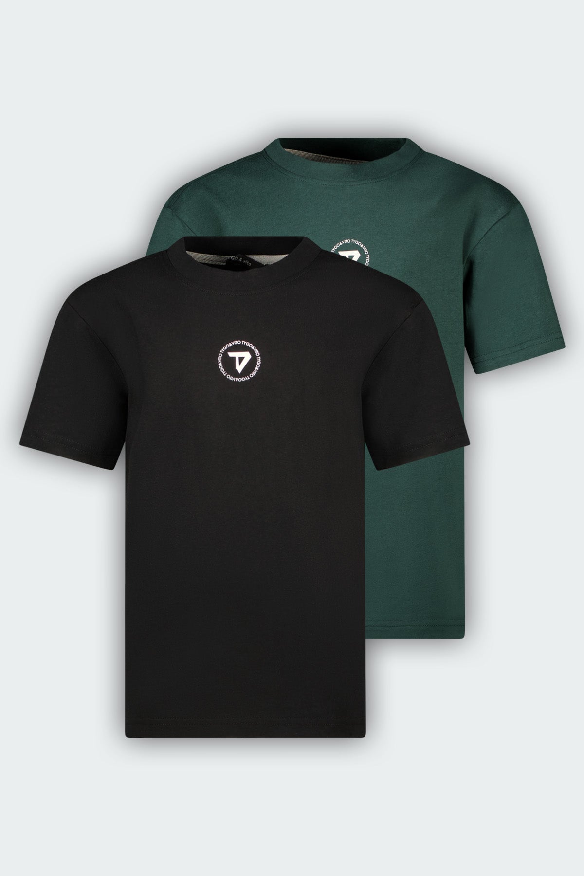 T-shirt 2-Pack Groen-Zwart