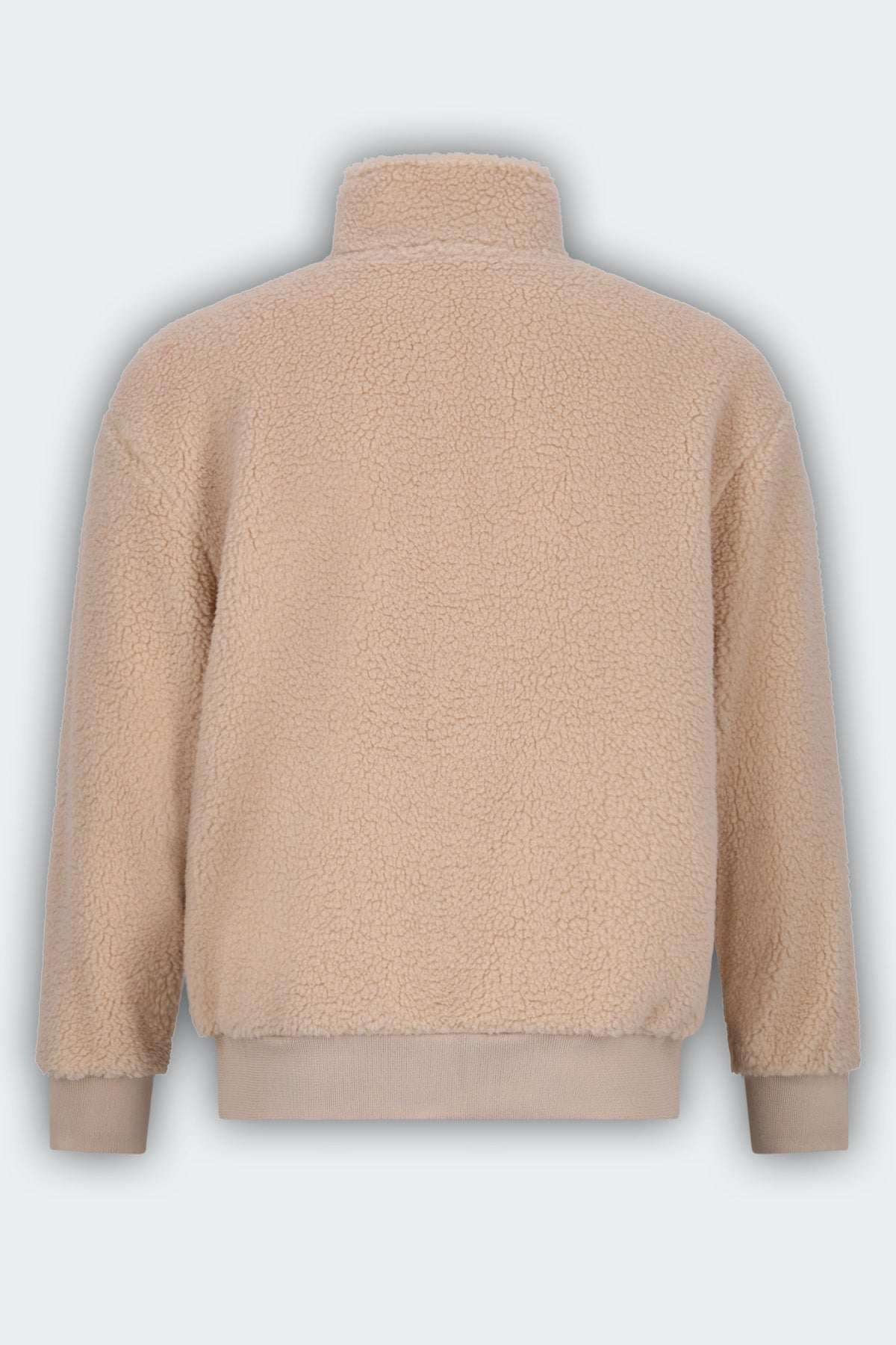 Borg Trui met rits Beige