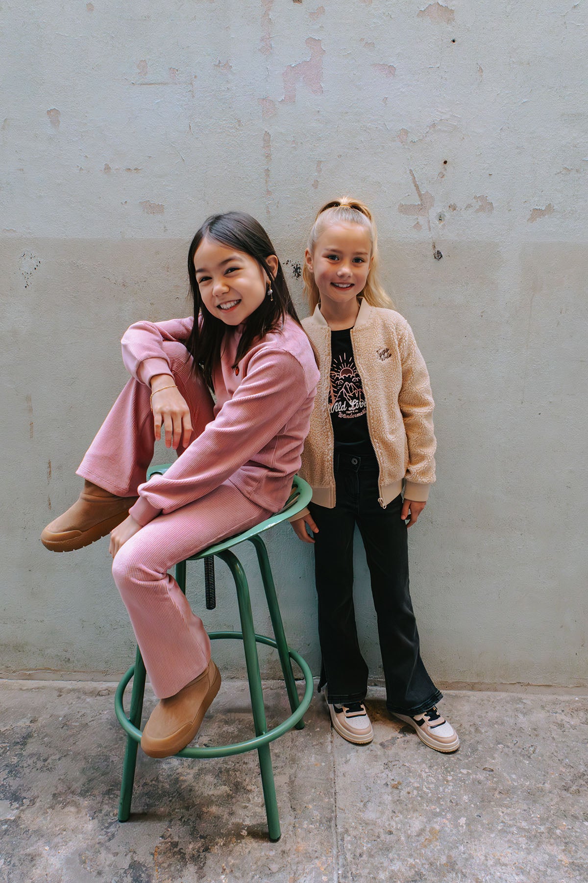 Girls Borg Vest Vajén Beige