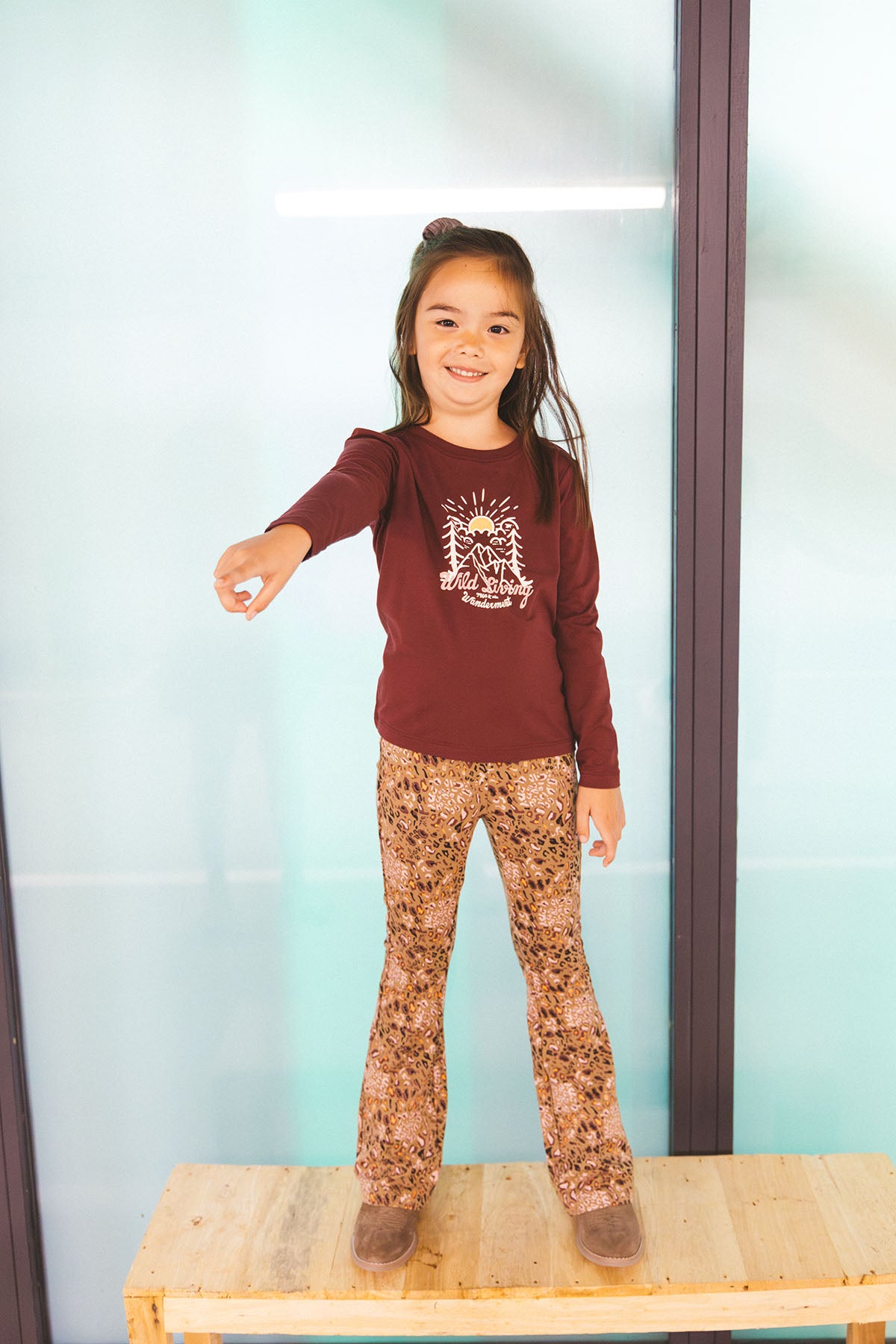 Girls Longsleeve Linde Donker Rood