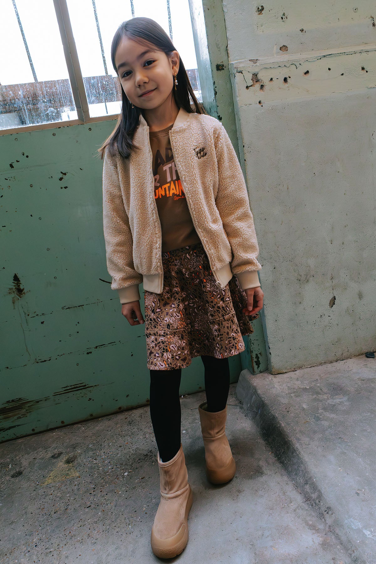 Girls Longsleeve Linde Licht Bruin