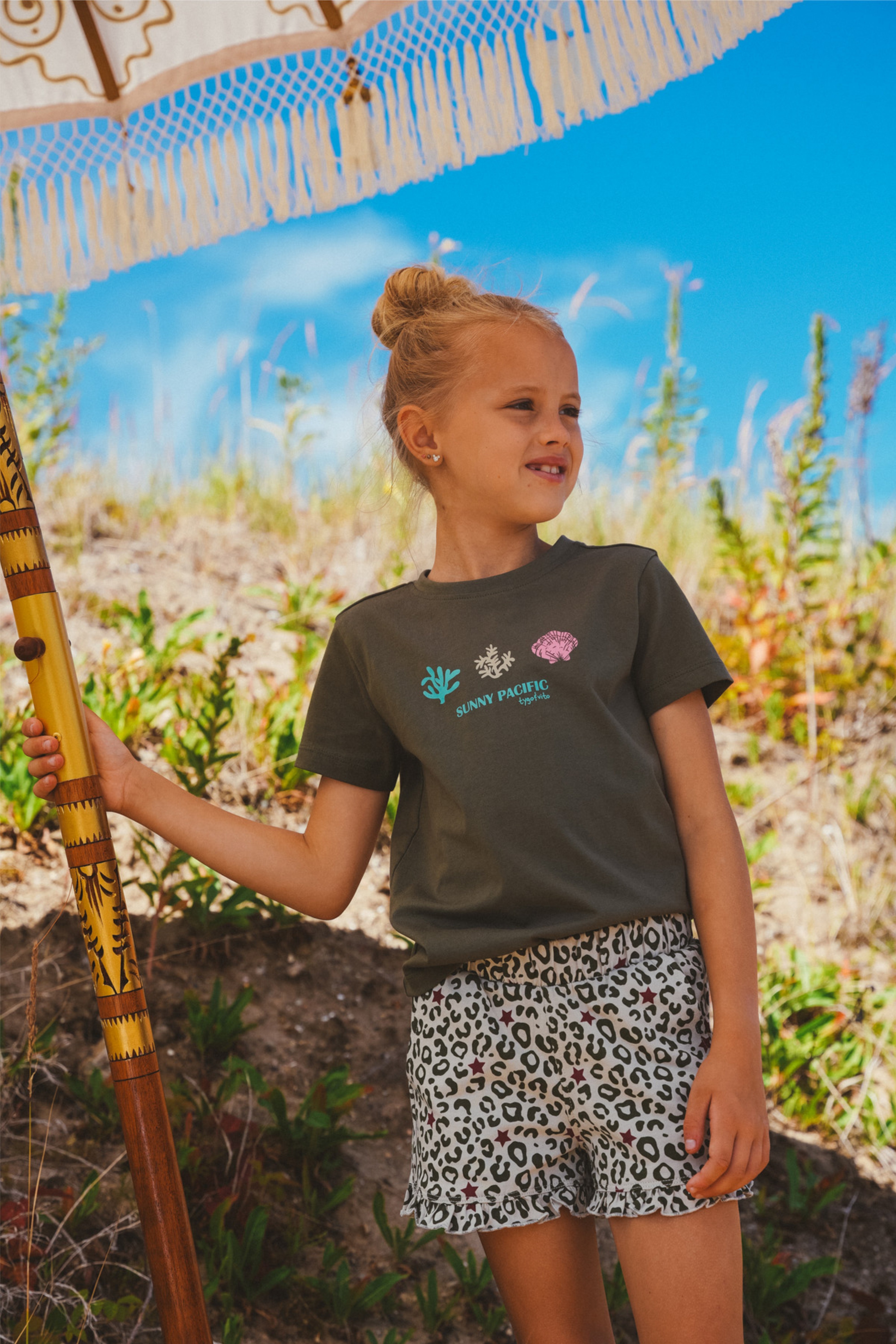 T-shirt Tara Olijfgroen