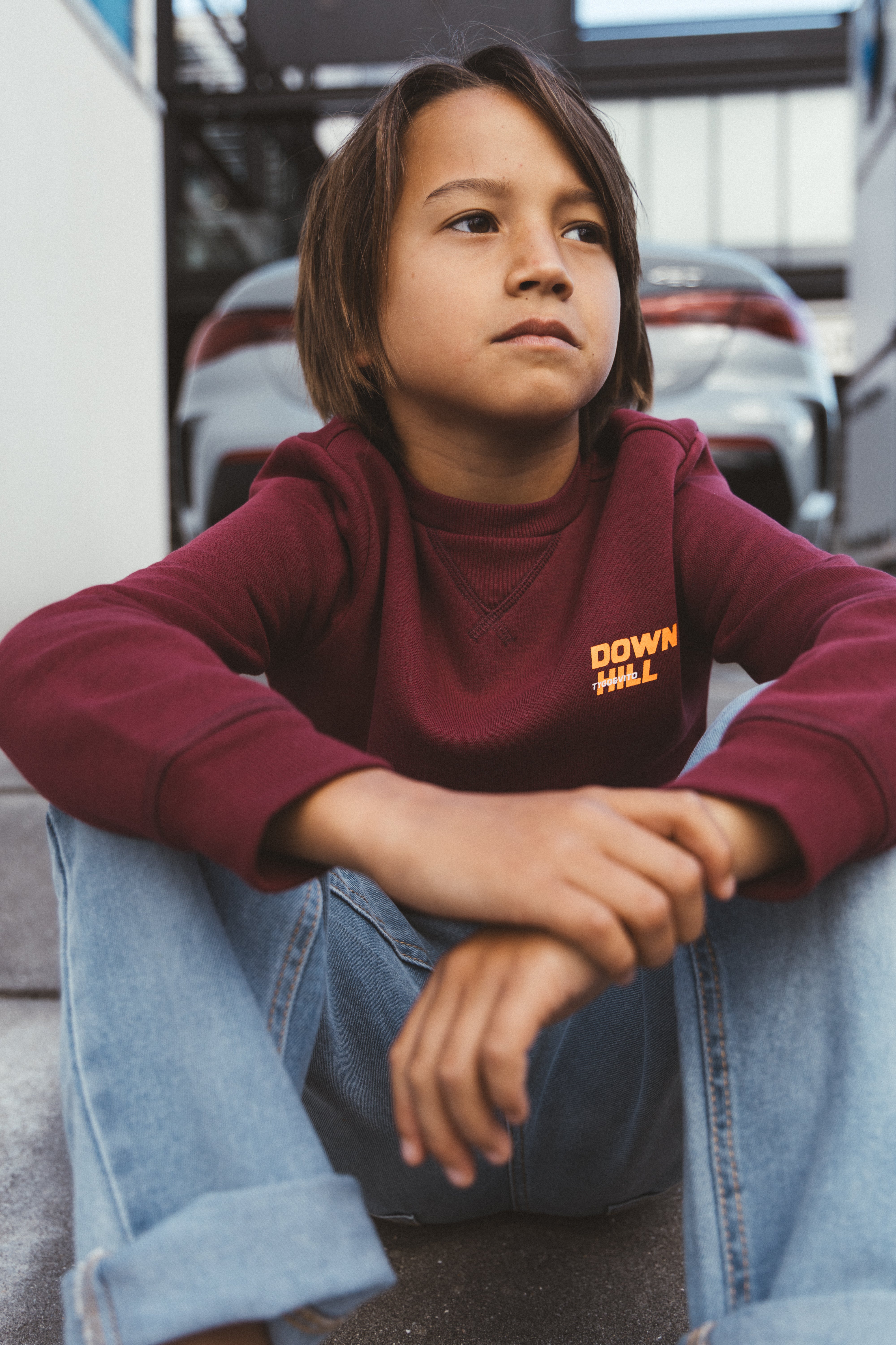 Sweater Silver Donkerrood