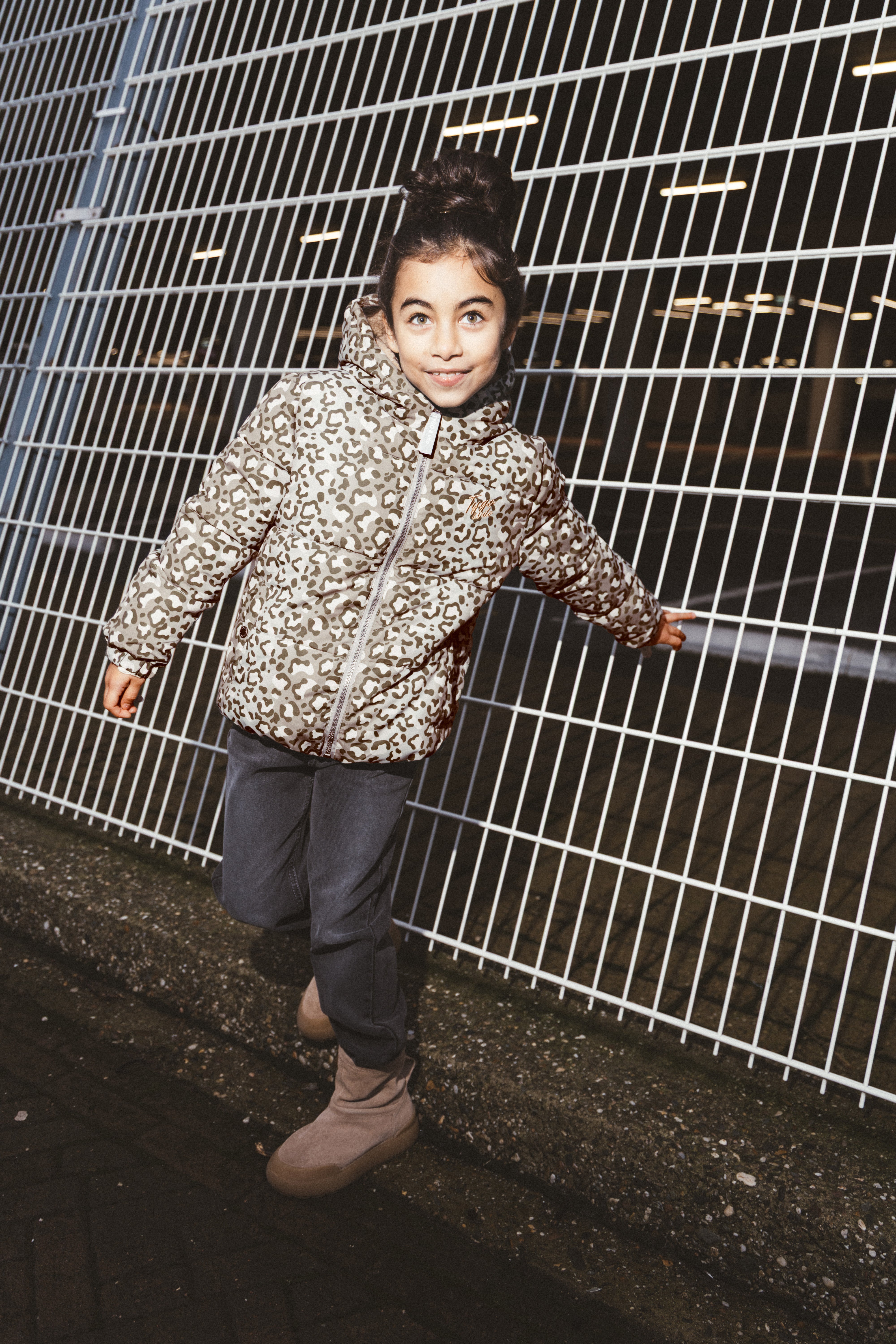 Meisjes Jas Juna Olijfgroen