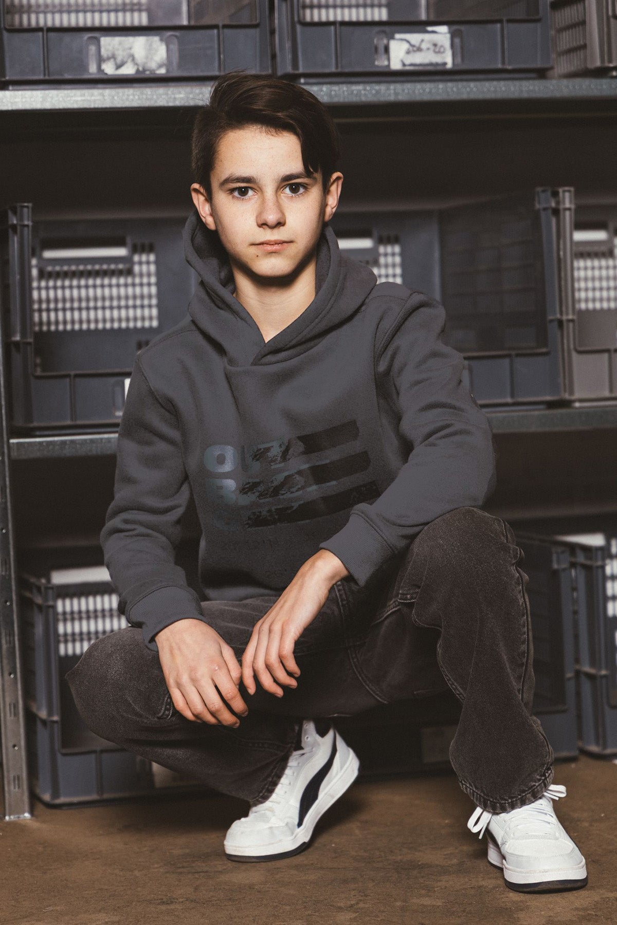 Hoodie Niall oversized fit Dark grey