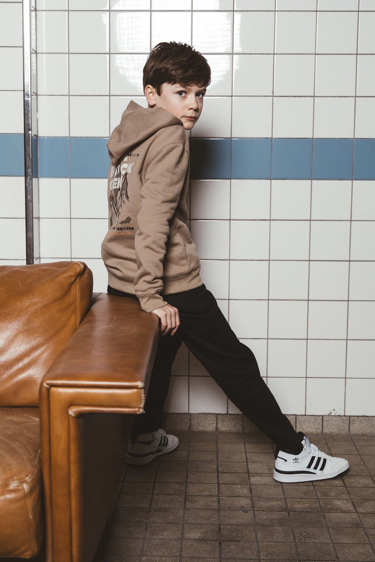 Hoodie Nigel oversized fit Beige
