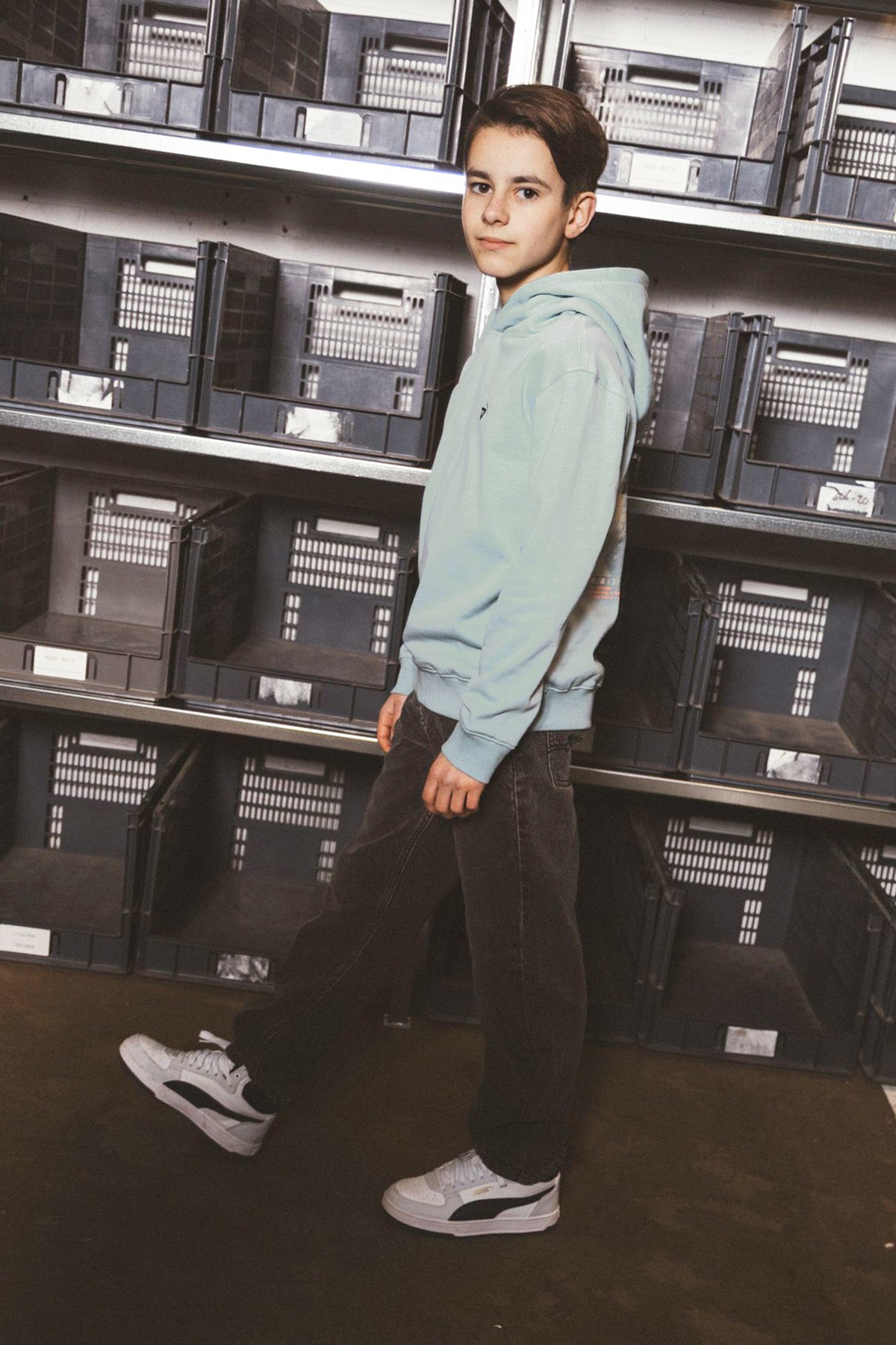 Hoodie Nigel oversized fit Blauwgrijs