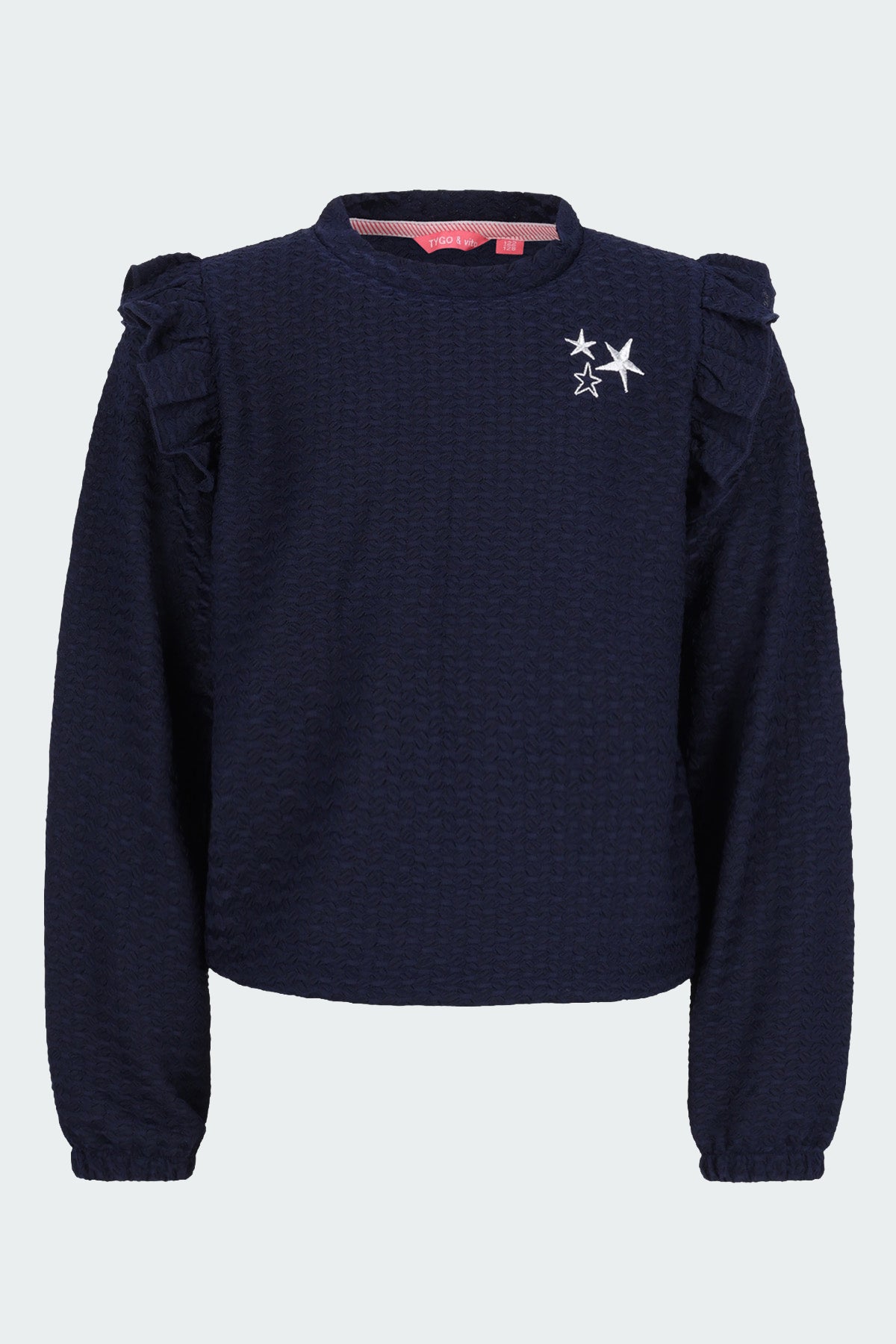 Blouse met roezels Tally Donkerblauw