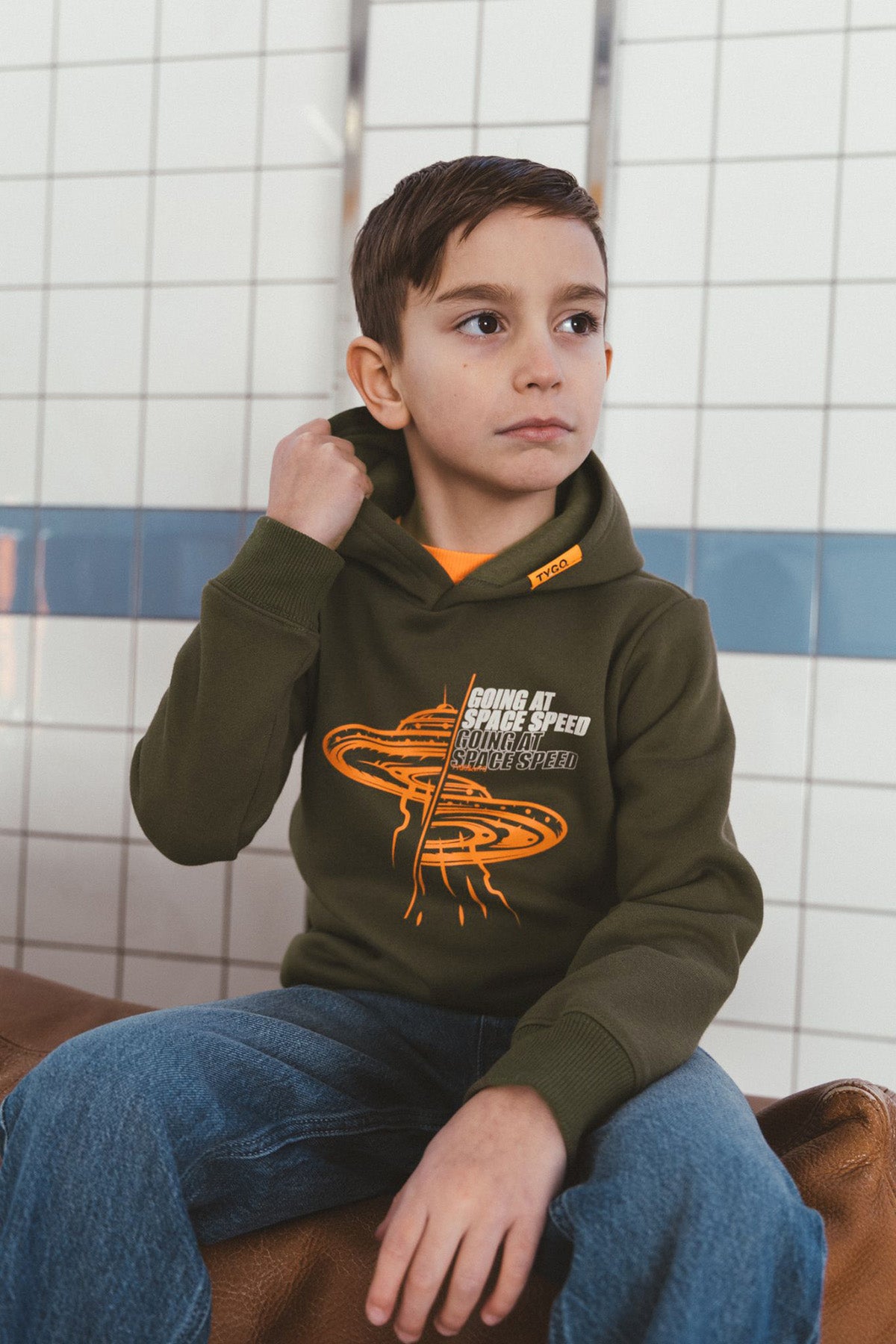 Hoodie Henk Olive Green