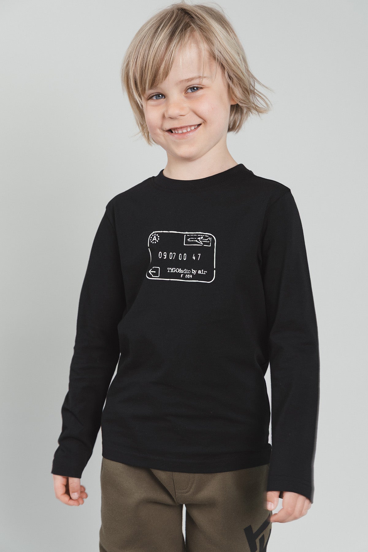 Long Sleeve Mees Black Black