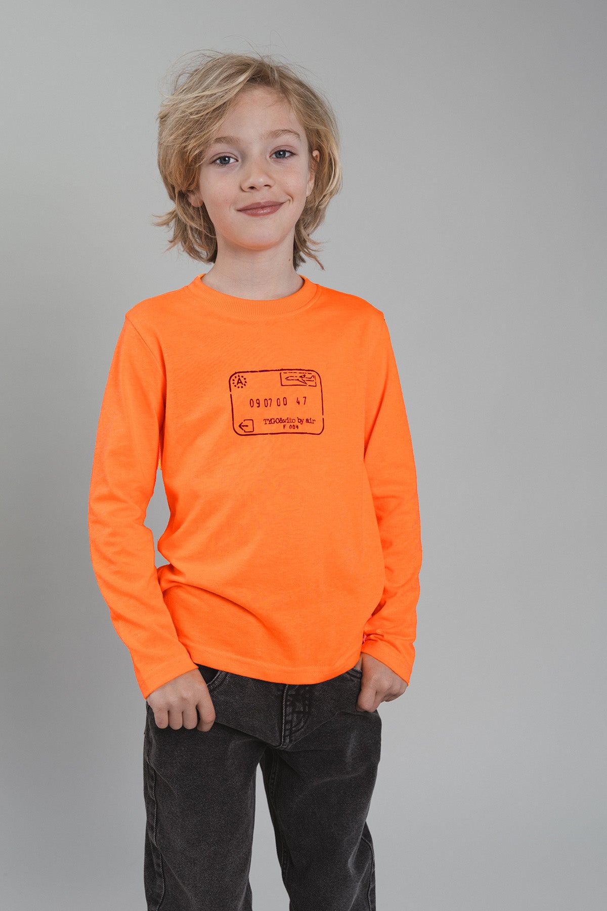Longsleeve Mase Neon Oranje Orange