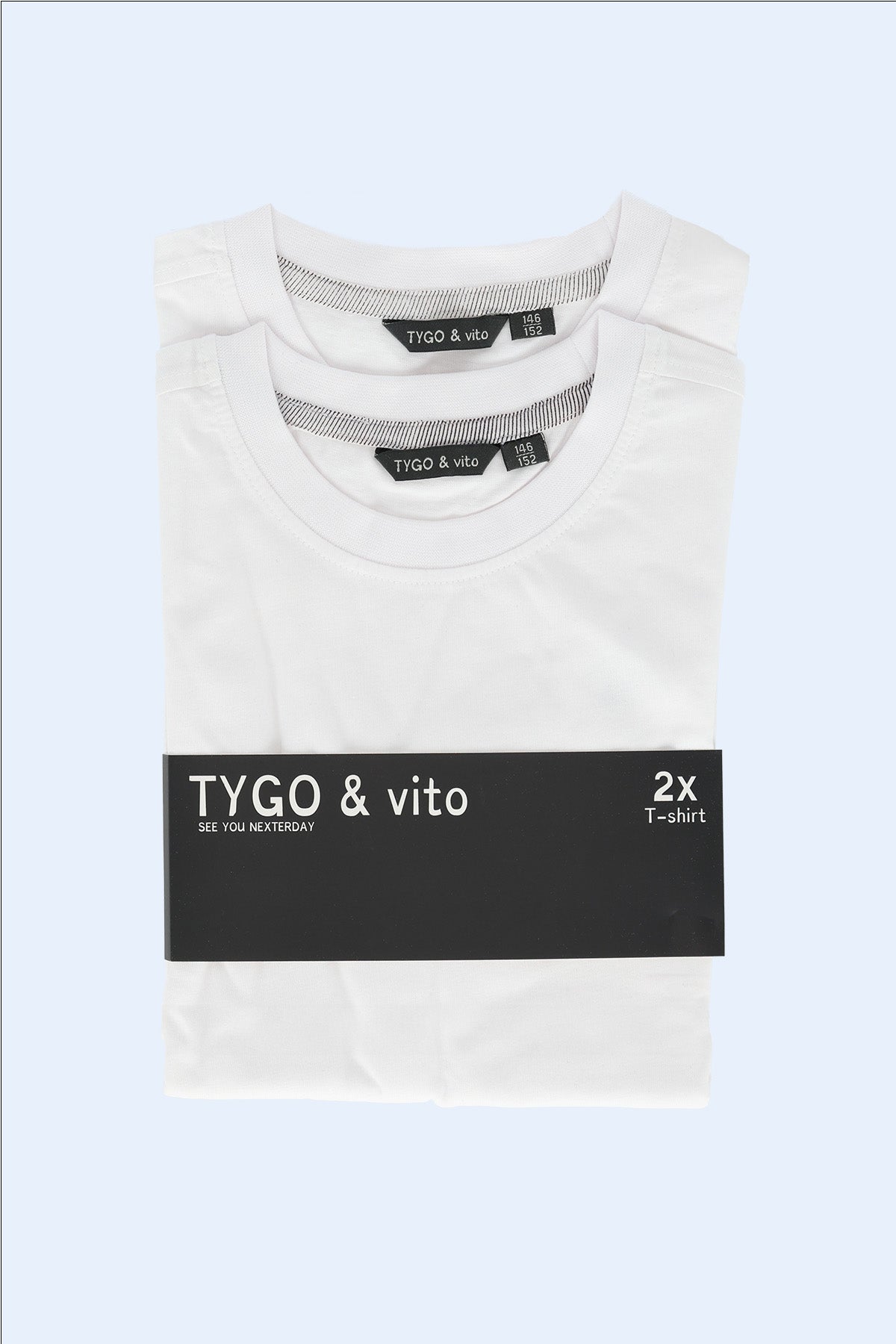 TYGO & vito 2-Pack T-shirt Stan Wit en Wit