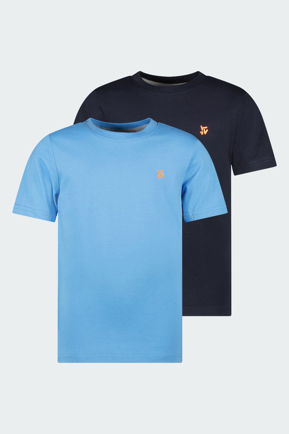 TYGO & vito 2-Pack T-shirt STAN Donker Blauw en Licht Blauw