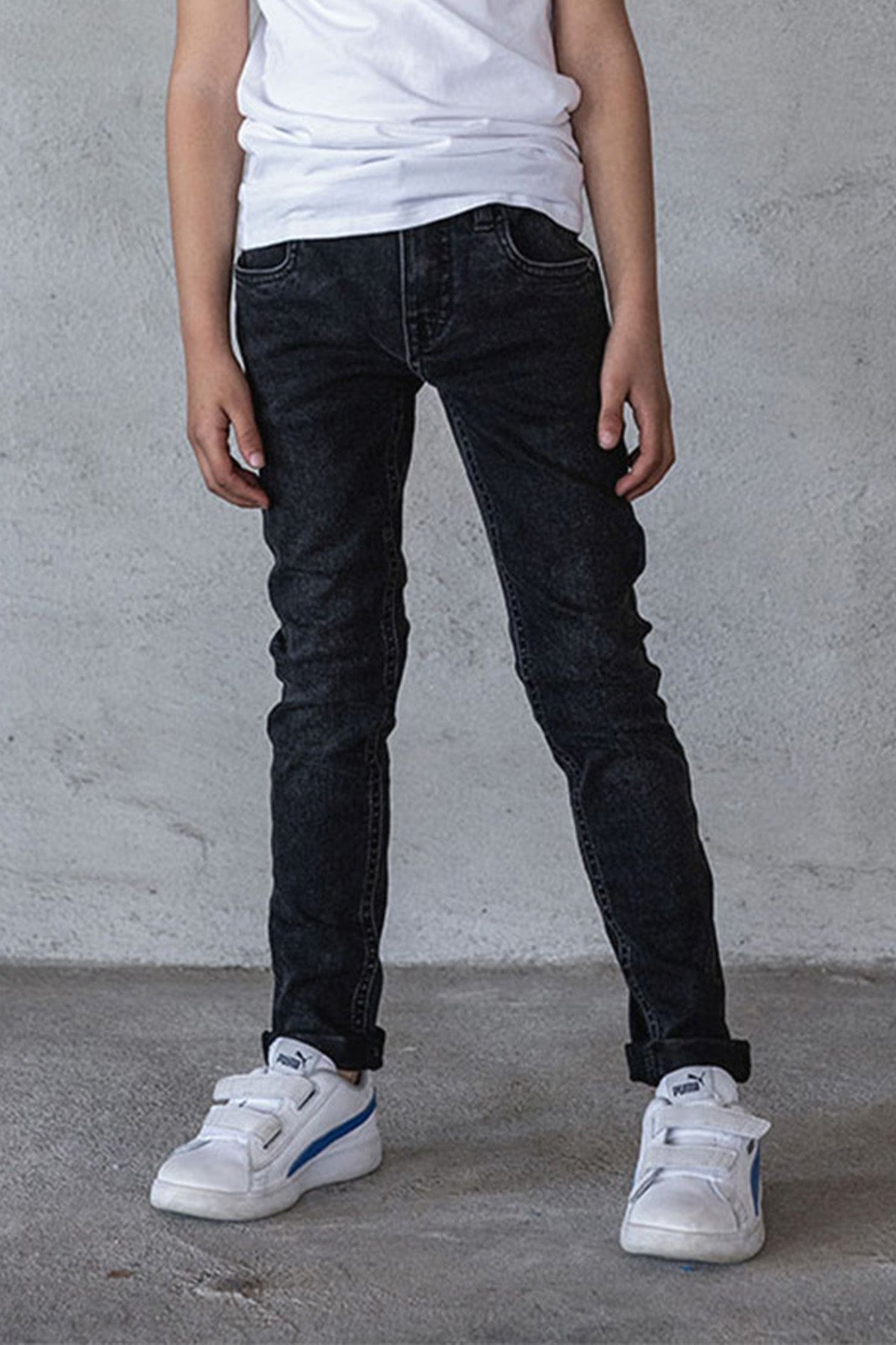Skinny fit jeans black denim